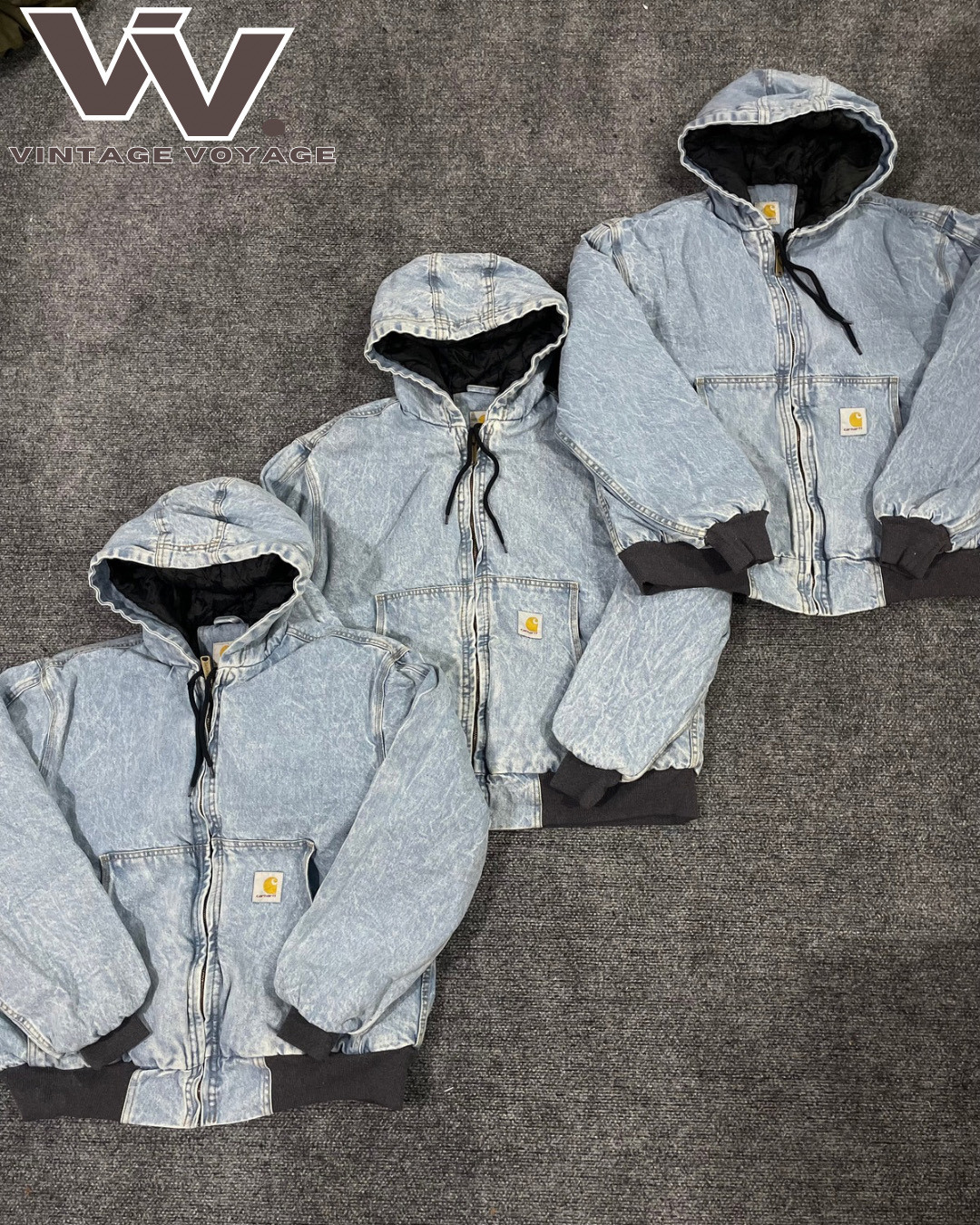 Carhartt reworked style acid wash active jackets #1812