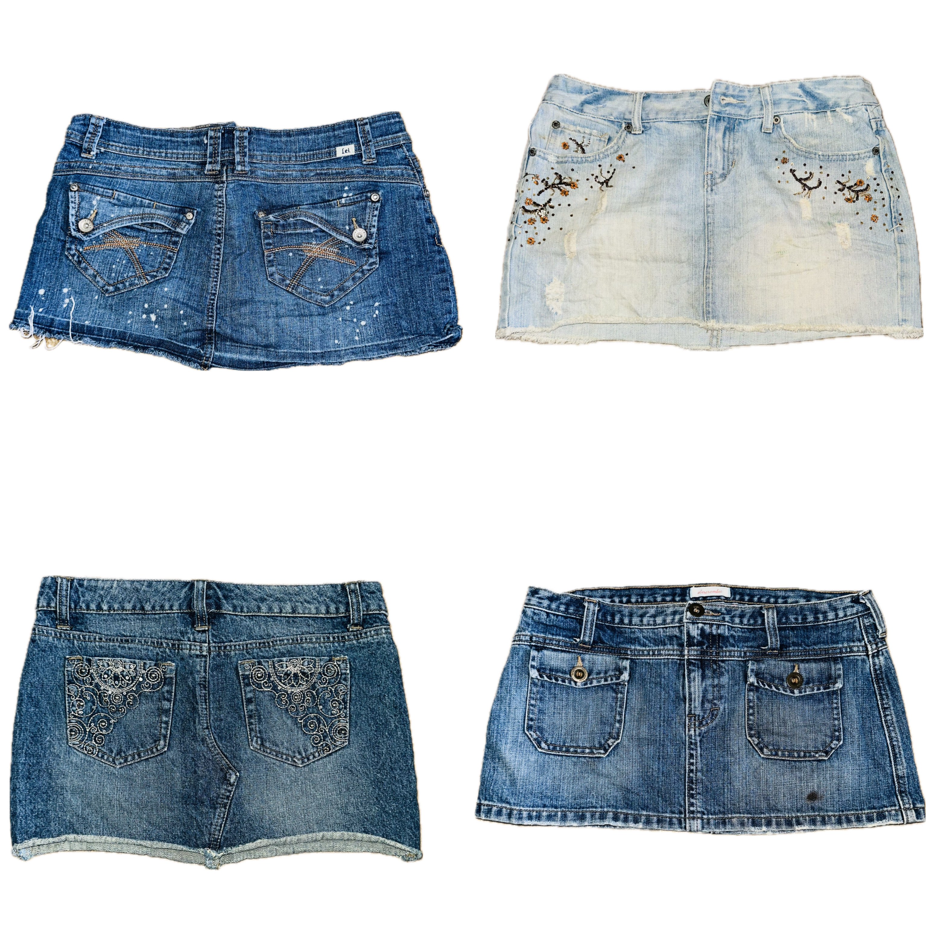 Saia micro mini de denim Y2K