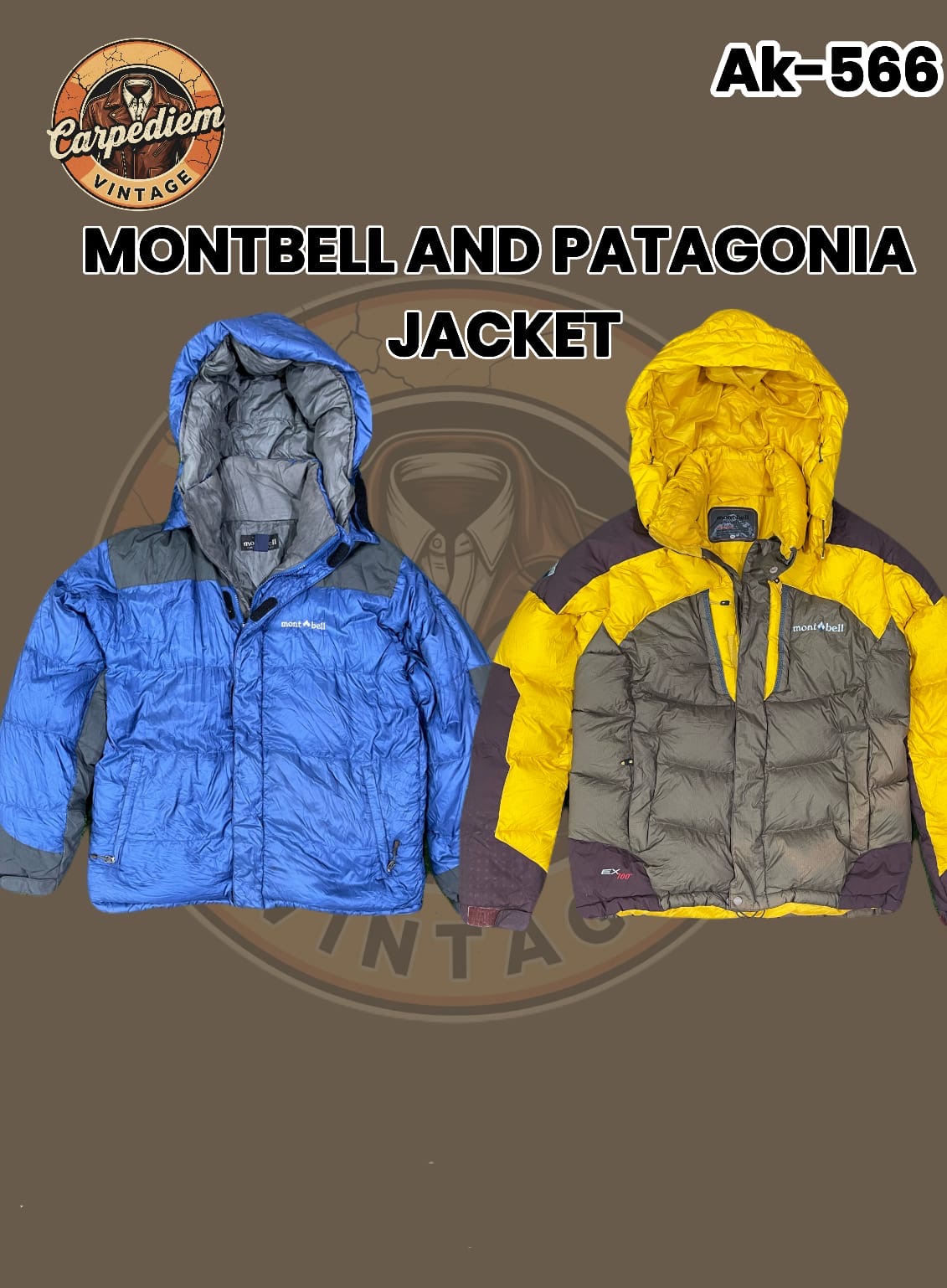 「MontbellとPatagoniaのジャケット Ak-566」