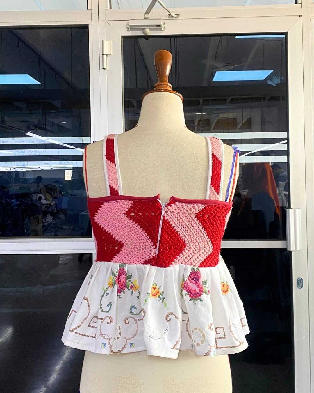 Upcycled Häkeln Peplum Top