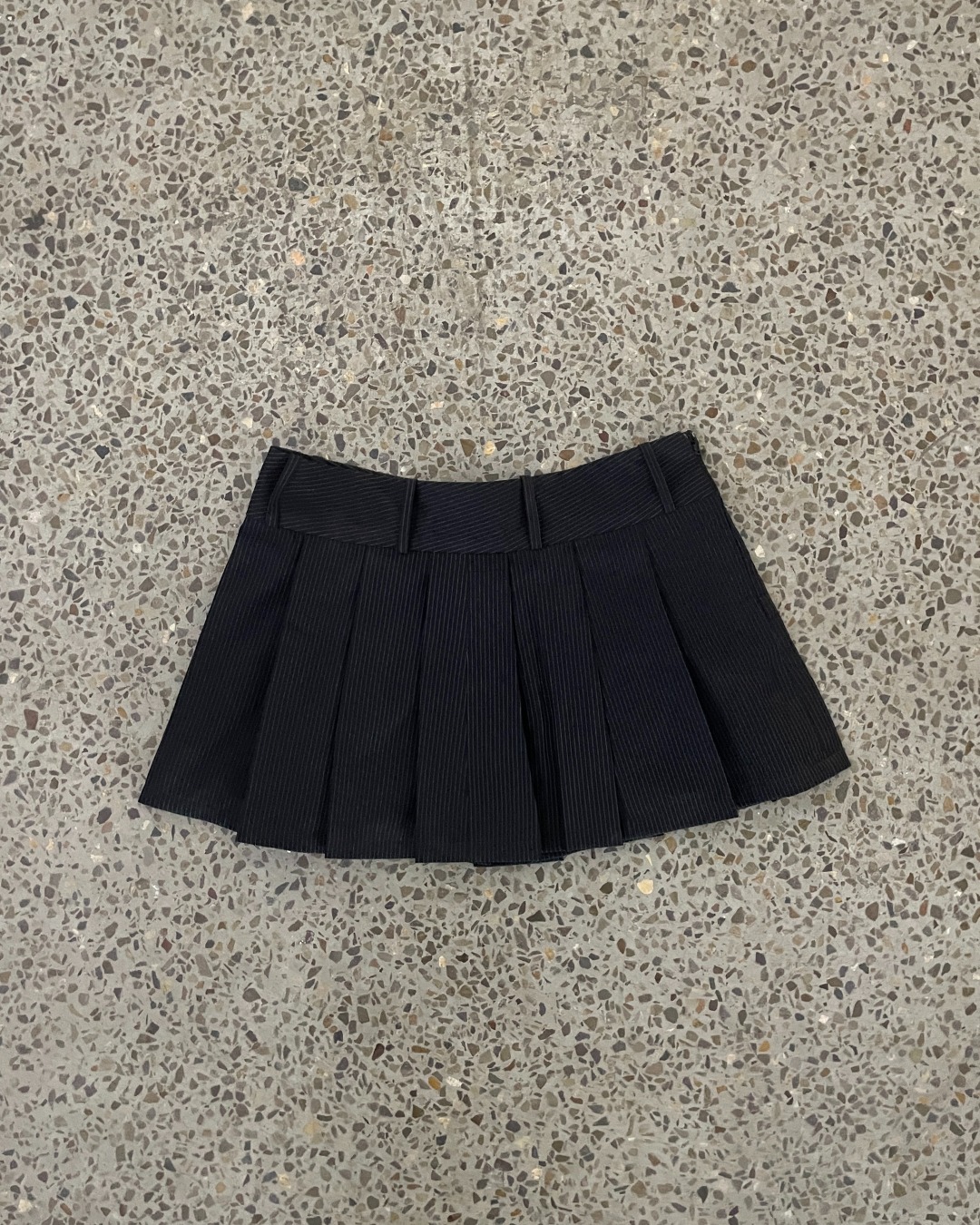 Upcycled Plated Mini Skirt
