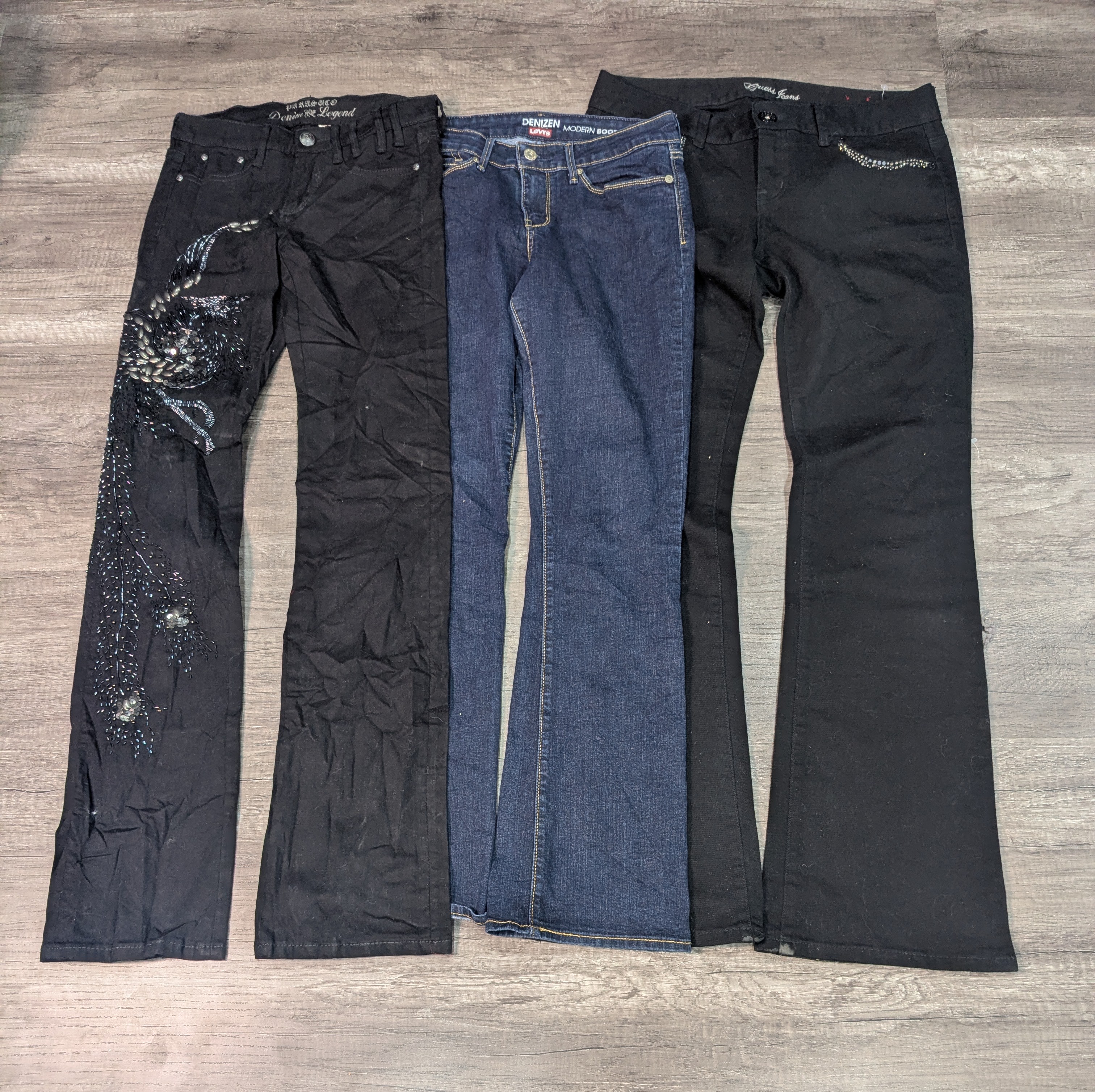 1575 - unbranded Embroidery Style Straight and Flare Jeans