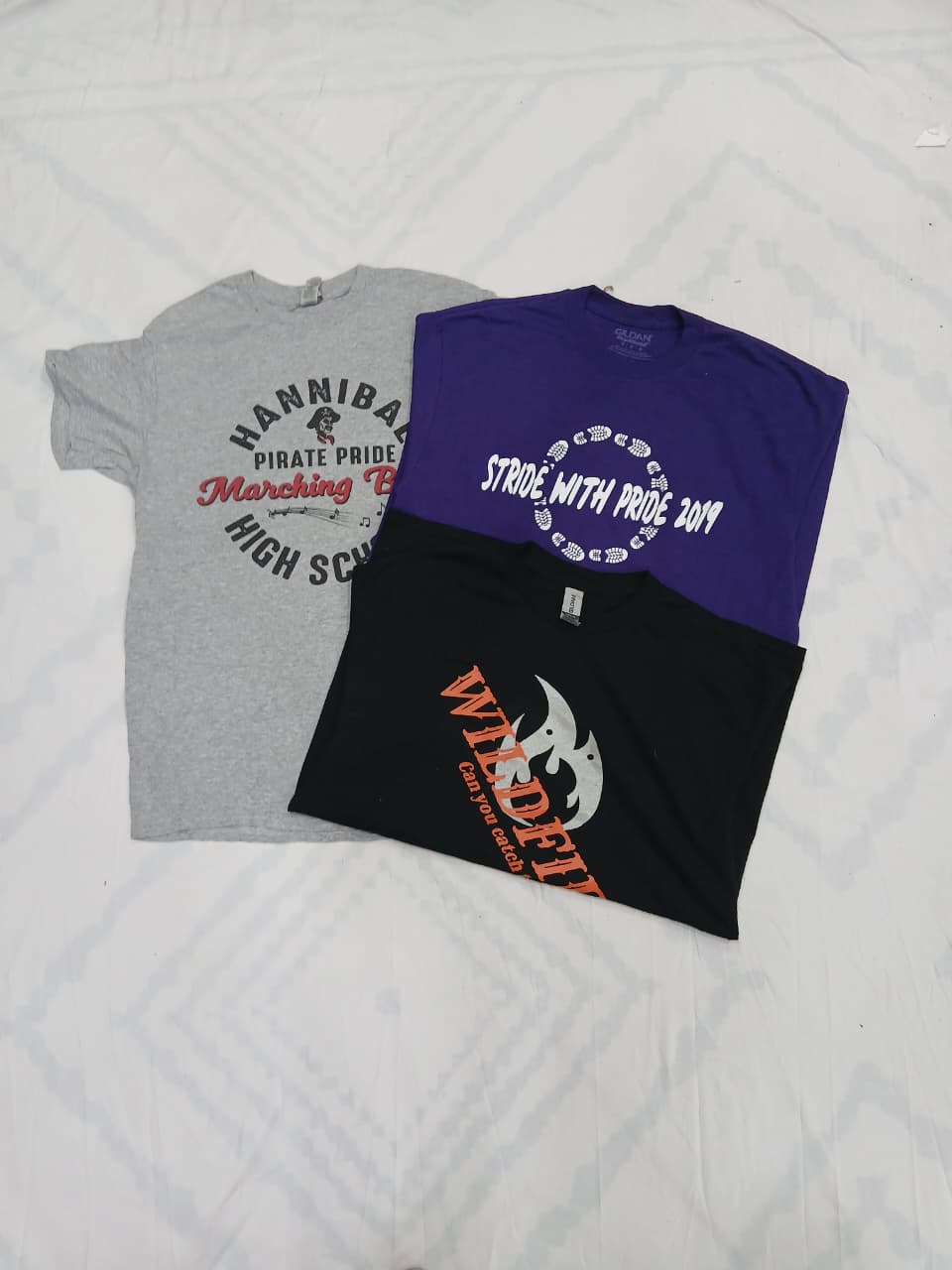 ZV1208 Unbranded University Print T-Shirts