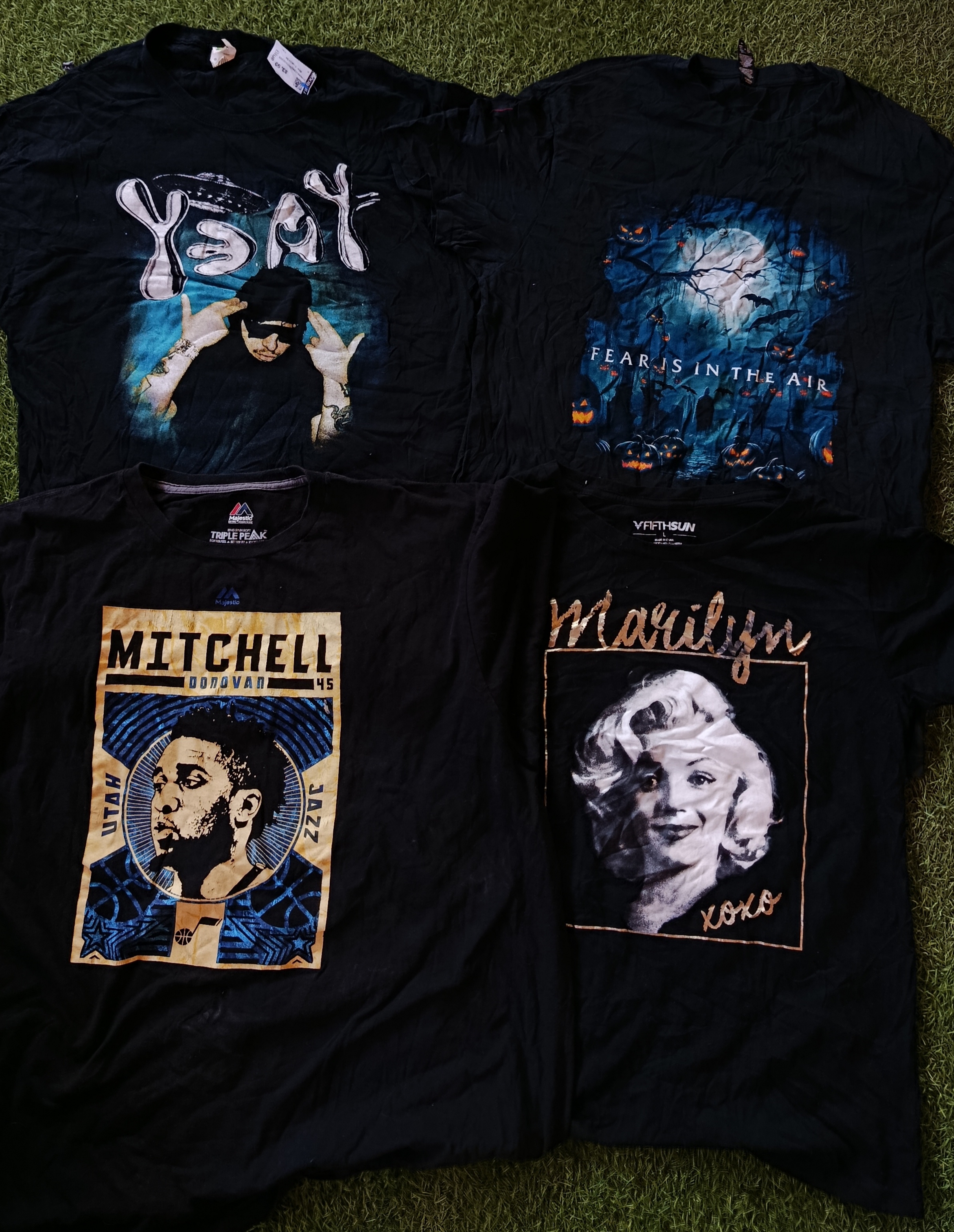 Maglietta nera stampata 15PCS (3799)