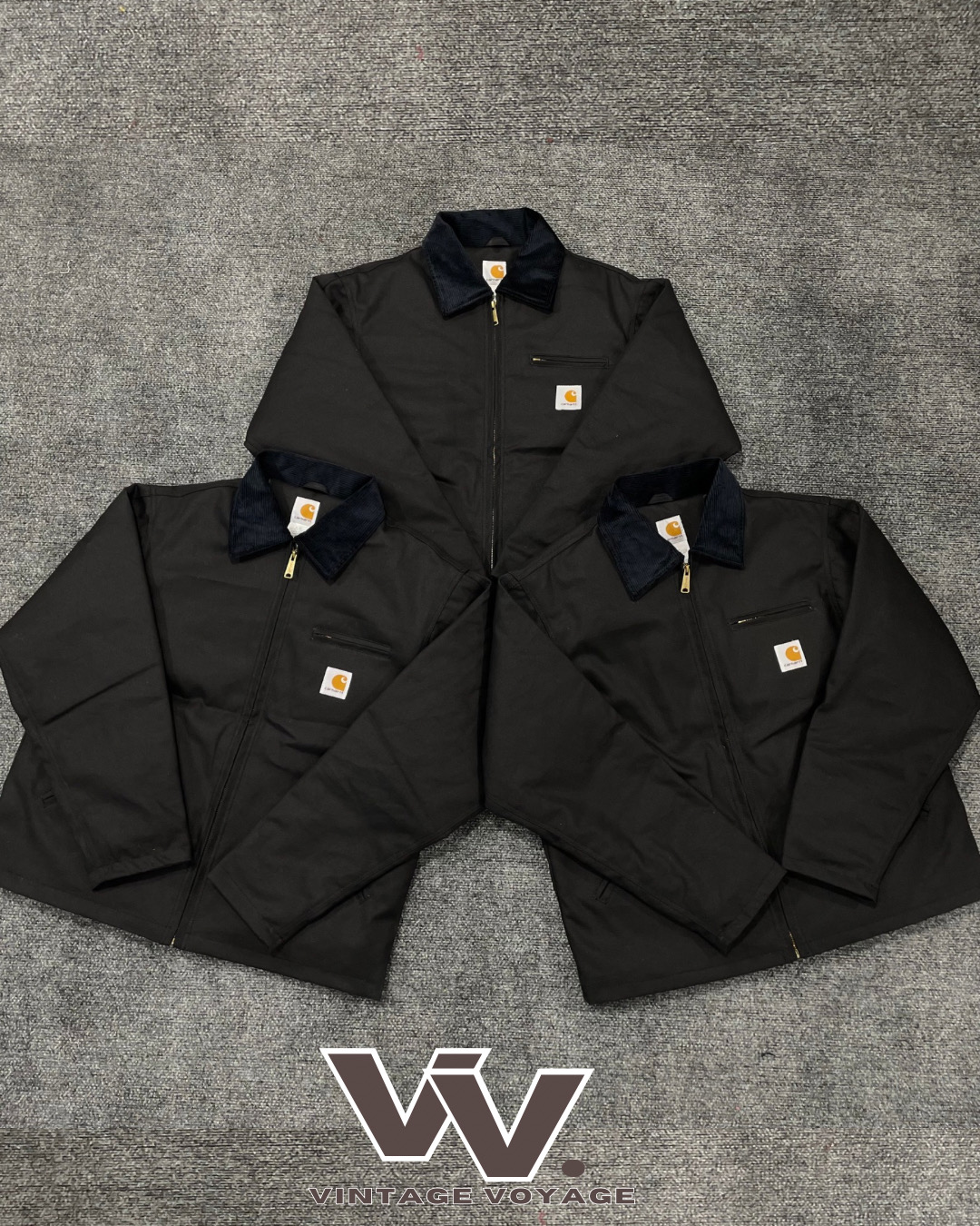 Carhartt reworked style black Detroit jackets #1912