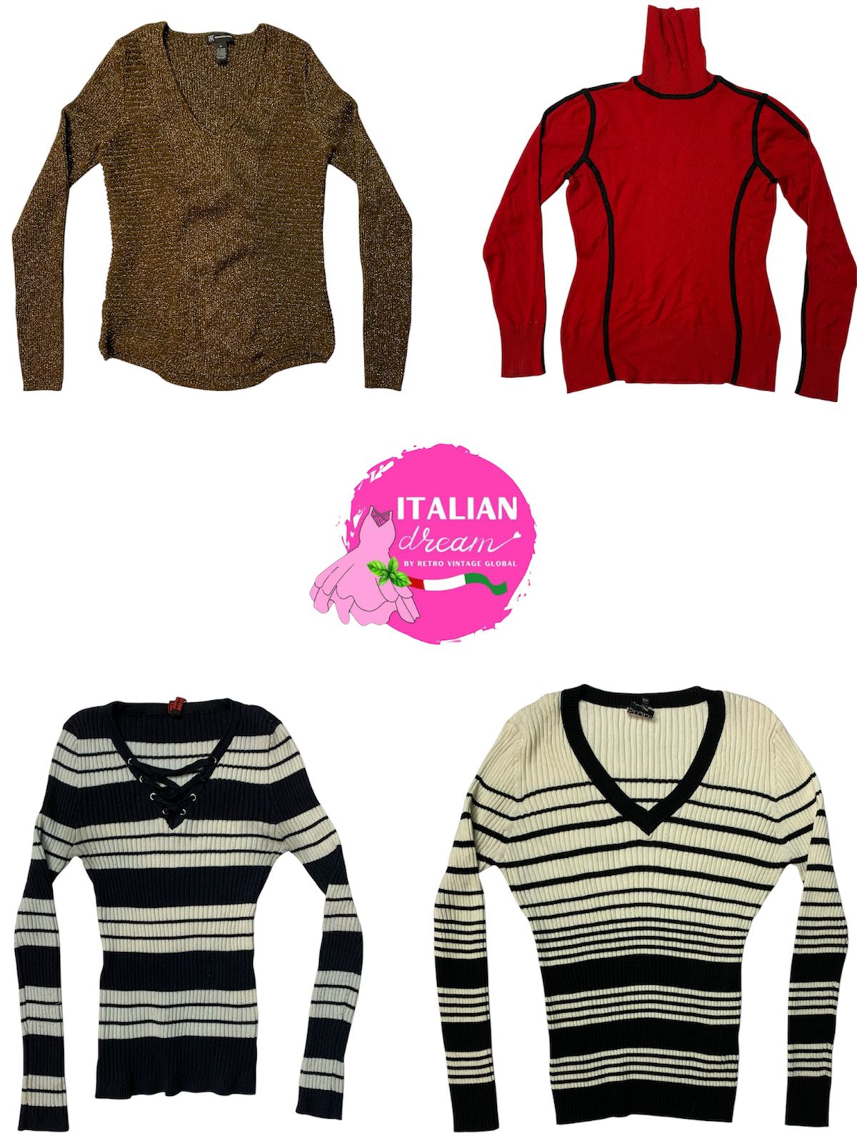 y2k einzigartiger taillierter Pullover