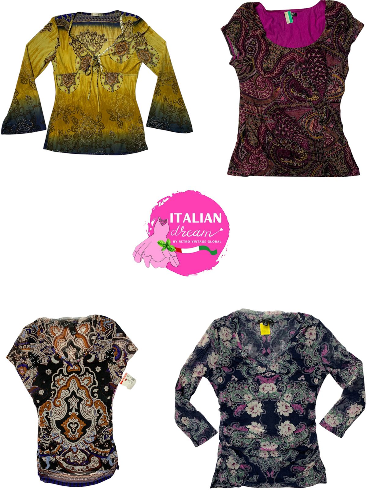 y2k einzigartige Netz-Tops