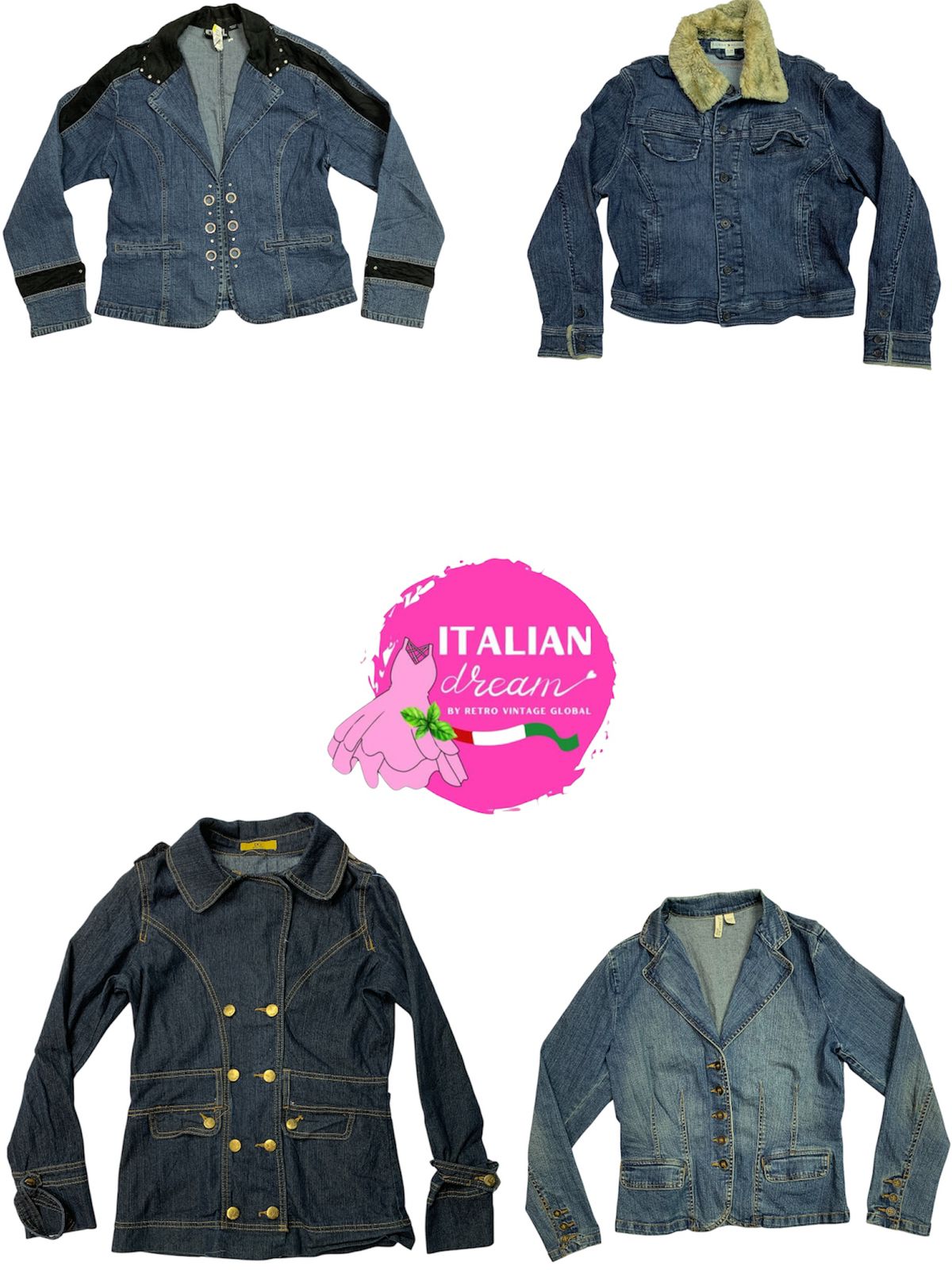 veste en denim unique style y2k