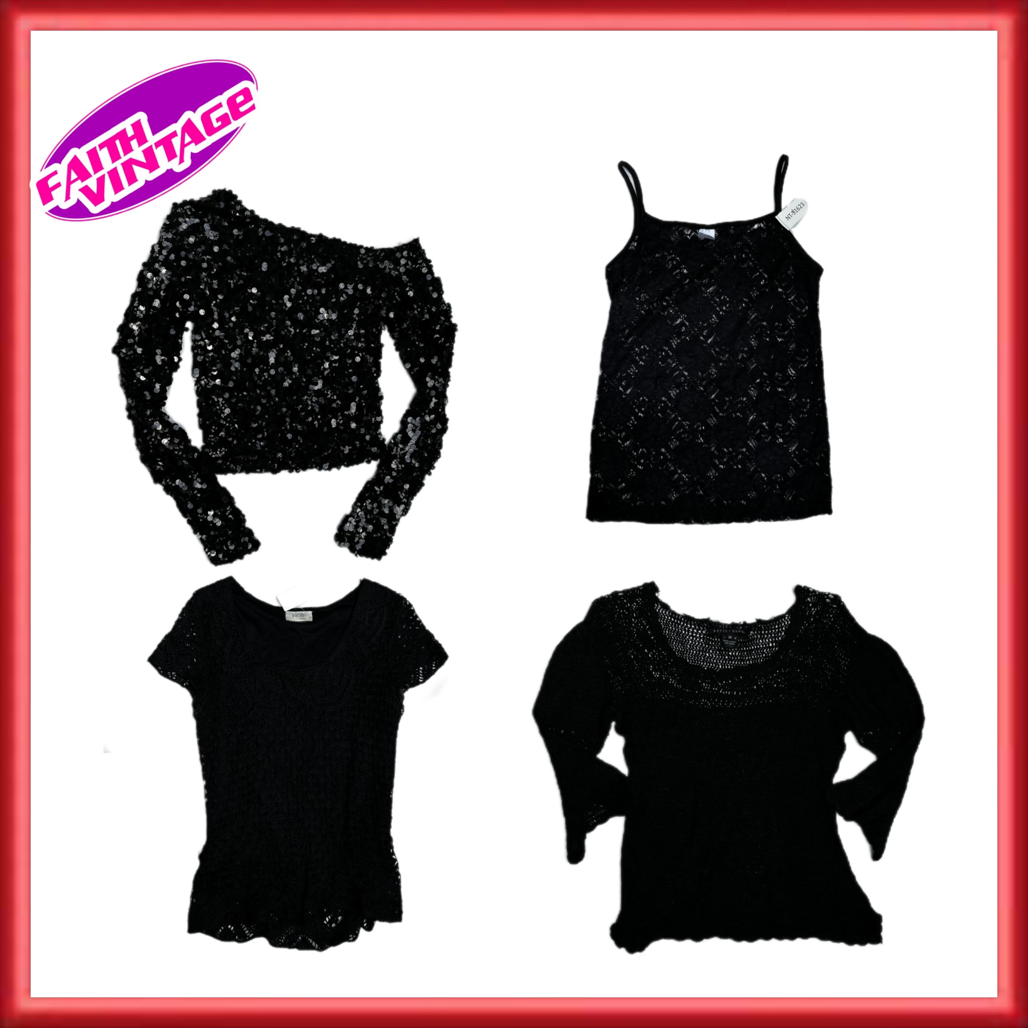 Black Phantom Vine Top Kleid & Rock Mix(FV-246)