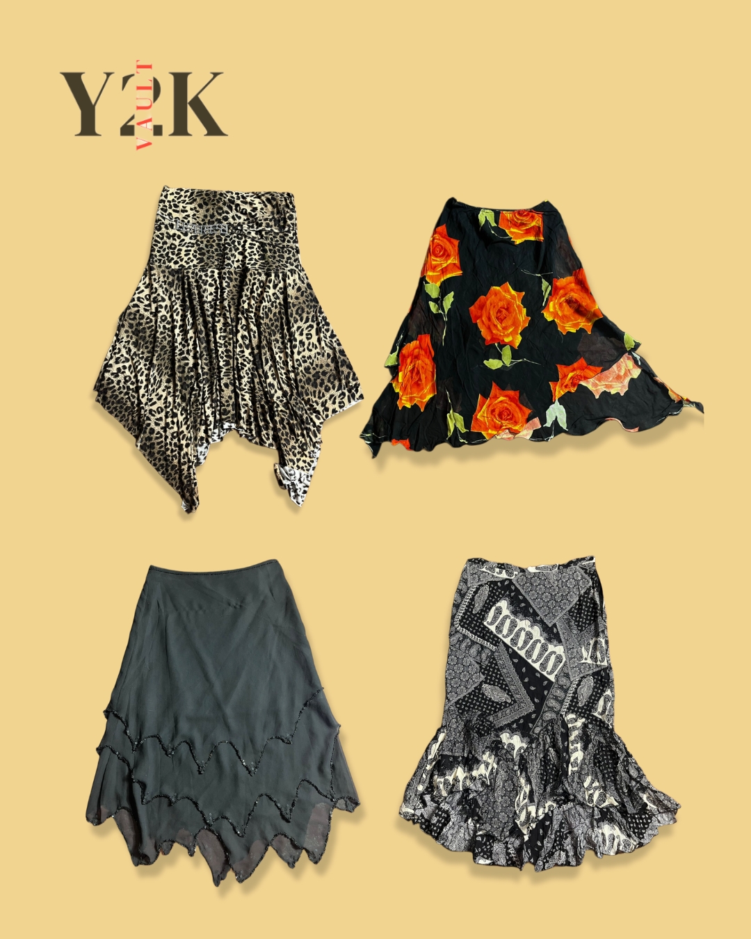 Y2K Vault: Plaid & Print Skirt Edit (Yv-542)