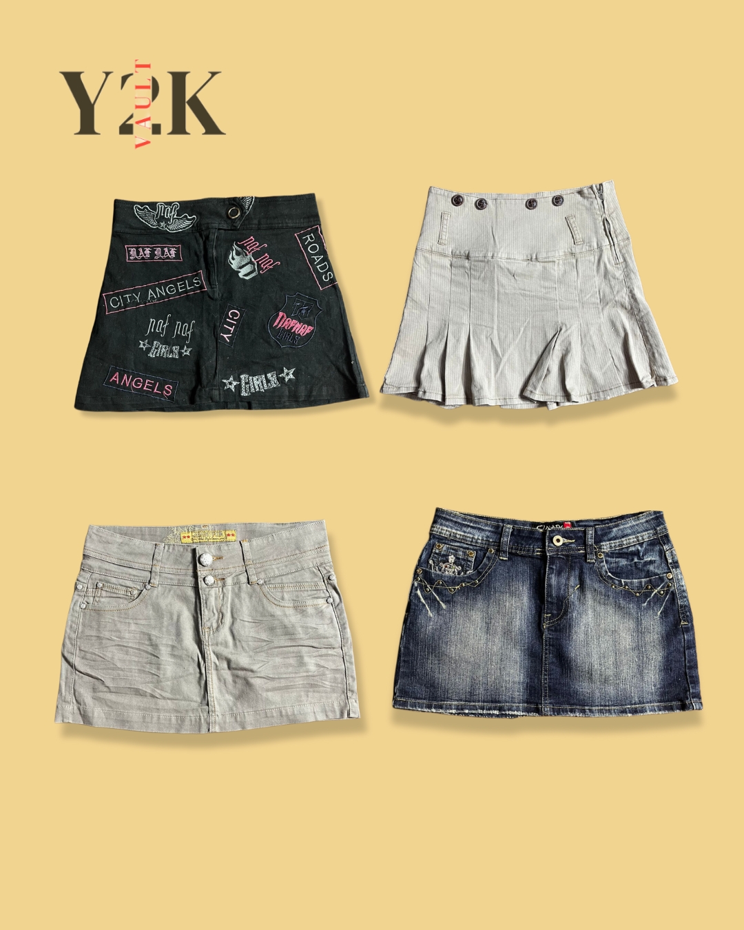 Retro Mini Skirt Edit (Yv-543)