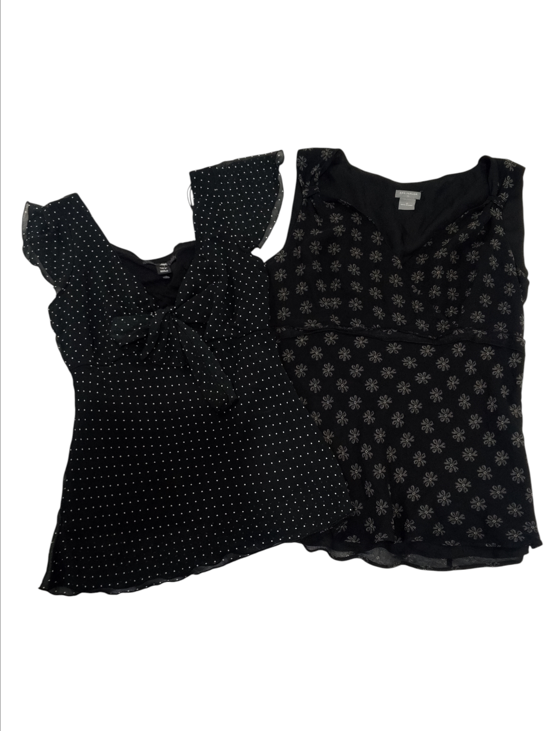 Blackish sleeveless blouses