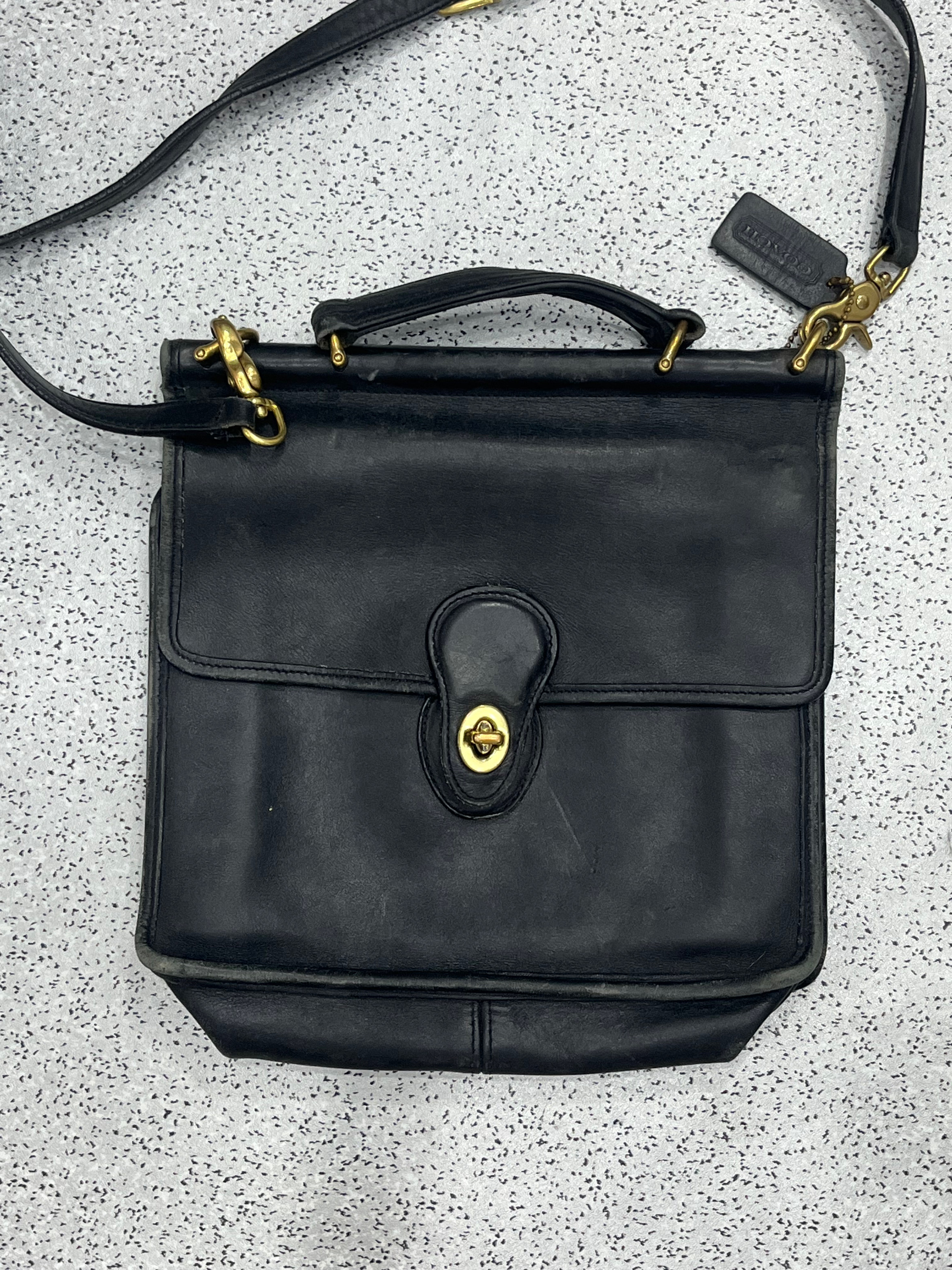 Leather coach bag