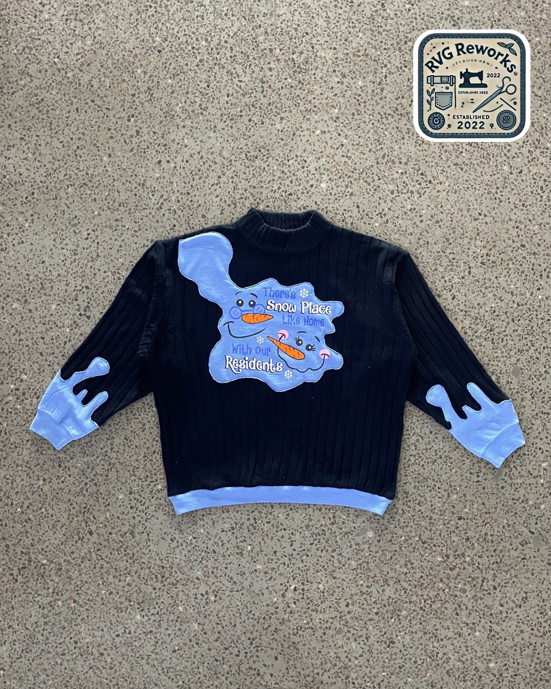 Upcycled Motif Knit Fusion Sweater