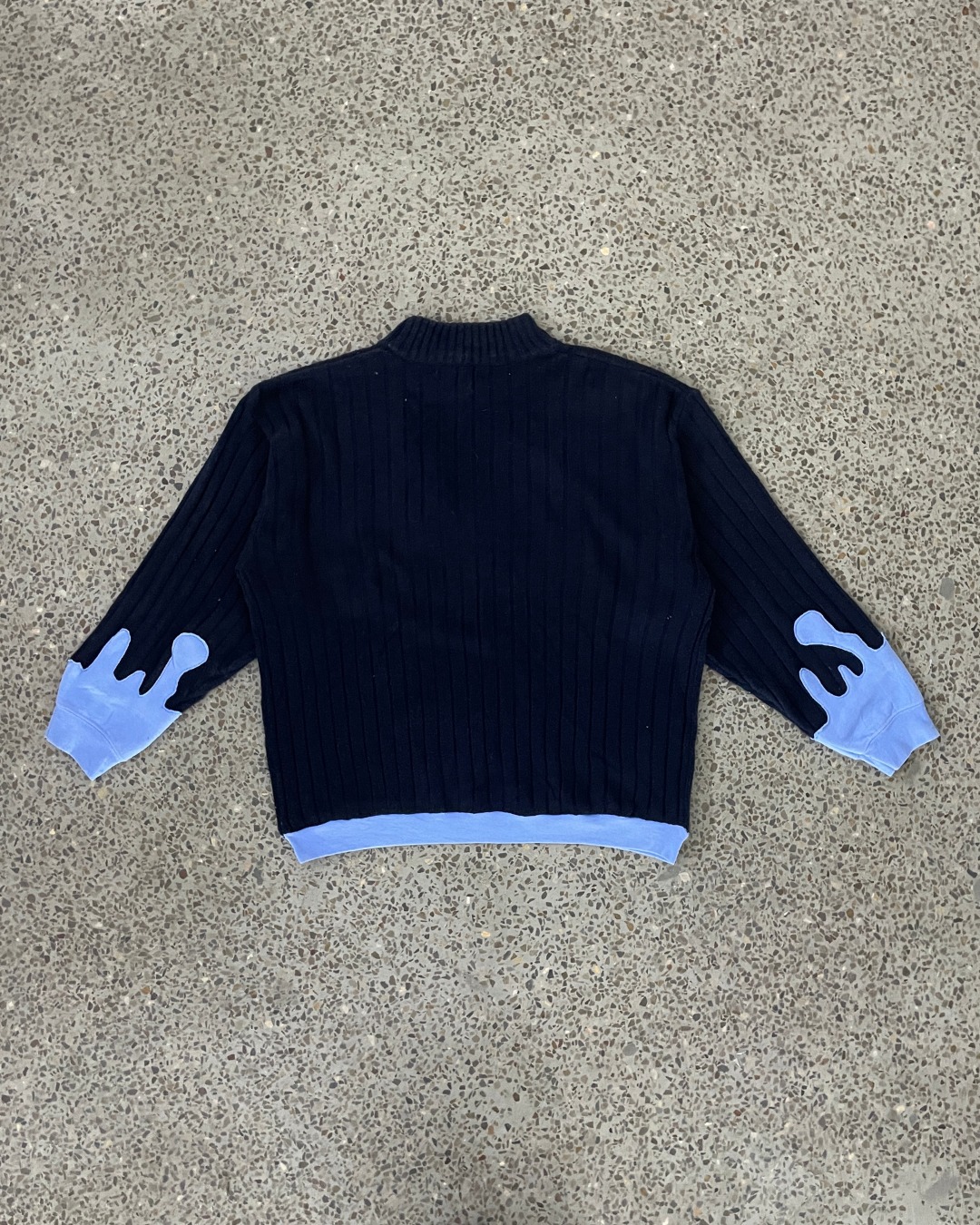 Upcycled Motif Knit Fusion Sweater