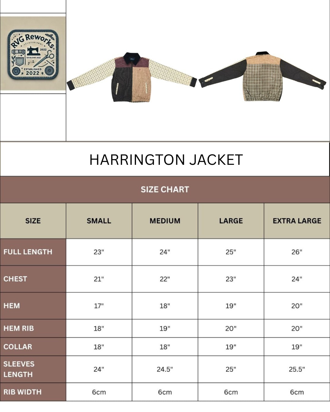 Veste patchwork Harrington RL upcyclée 25 pièces