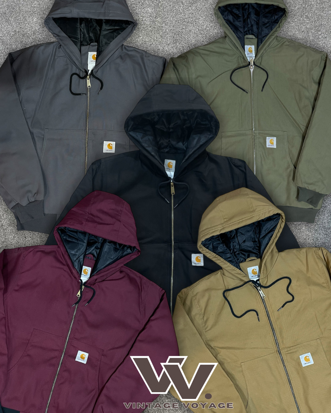 Carhartt umgestalteter Stil Mischfarben Kapuzenjacken #2012