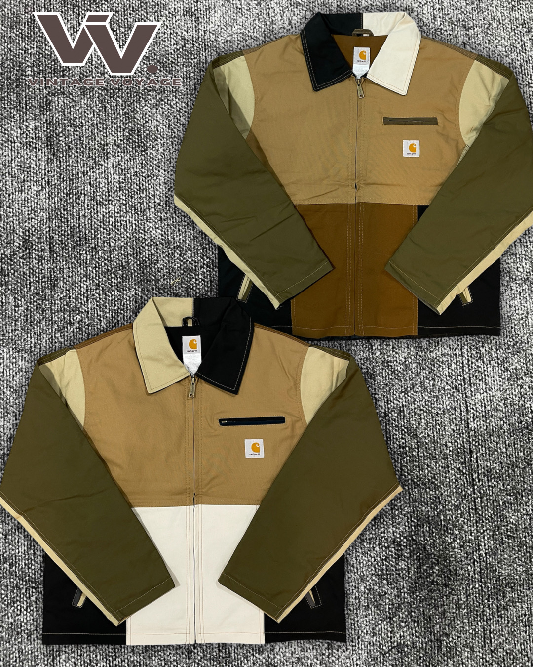 Veste patchwork au style retravaillé Carhartt #2012