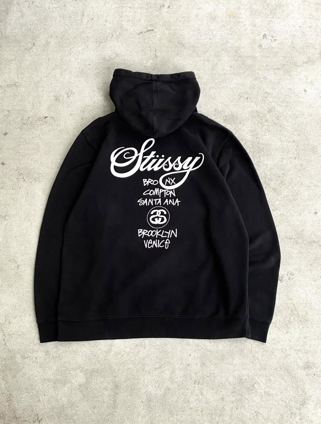 Stussy rework style ss pullover hoodie