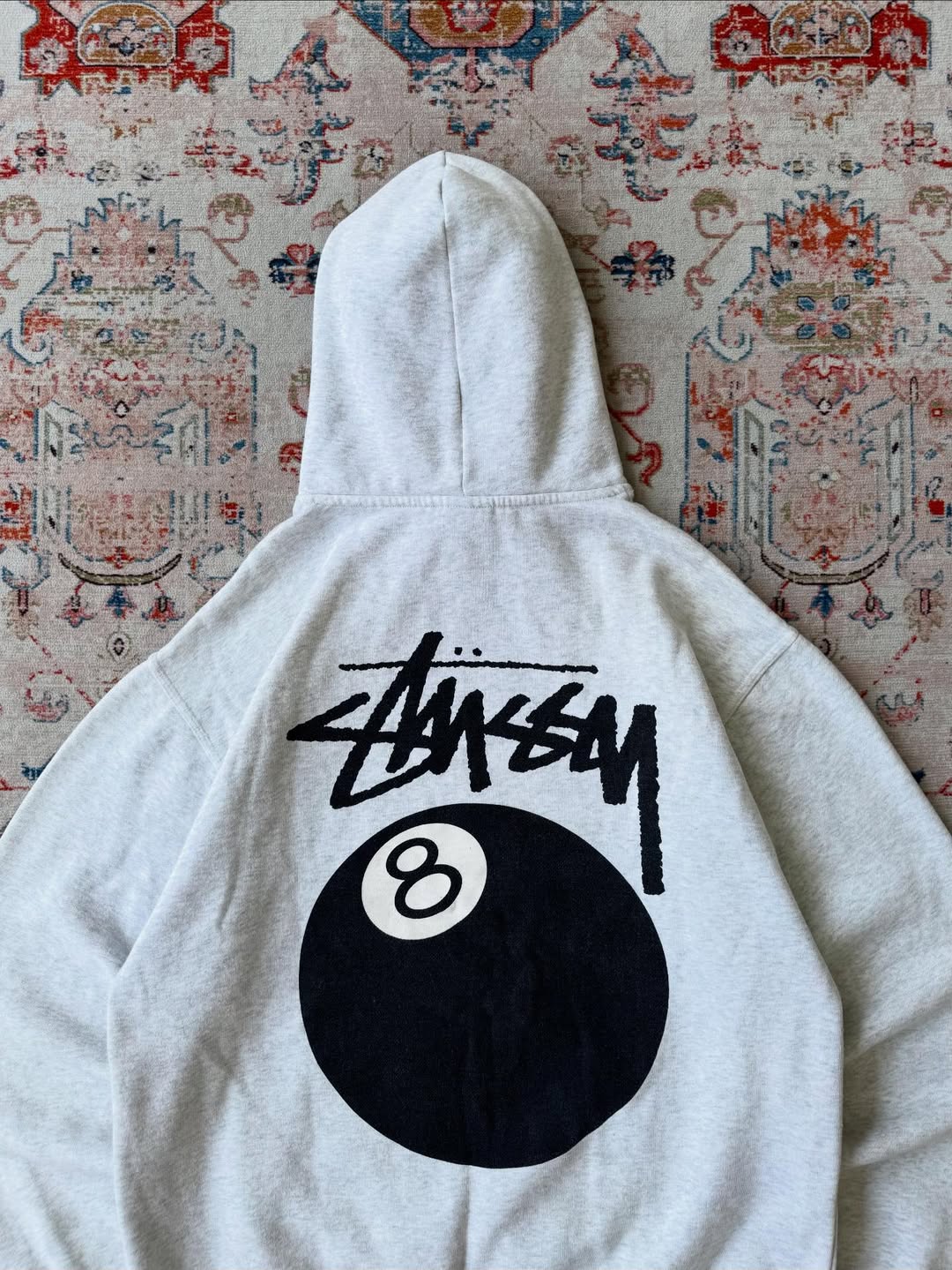 Stussy rework style 8ball pullover hoodie