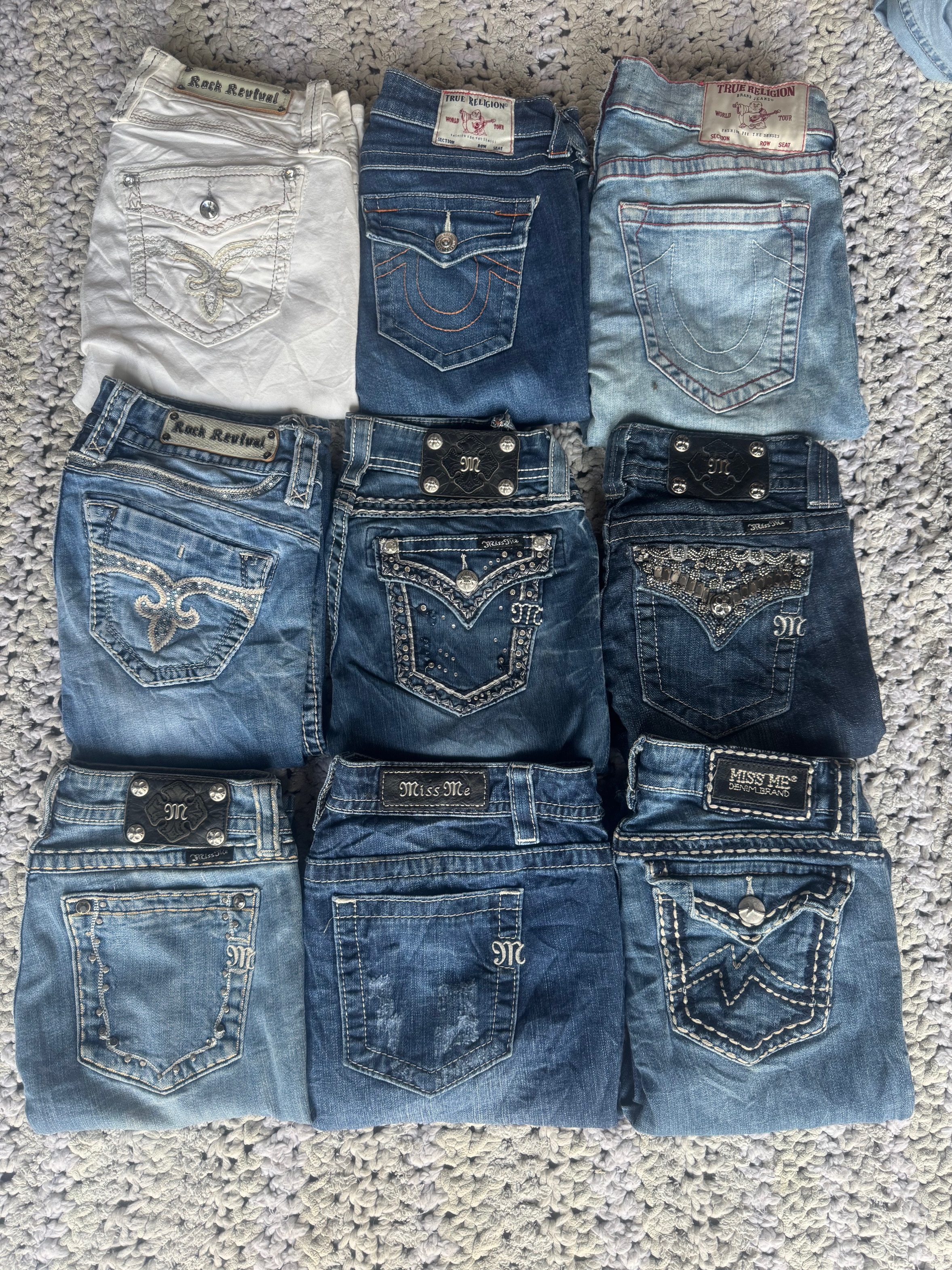 Miss Me True Religion Rock Revival pantaloni