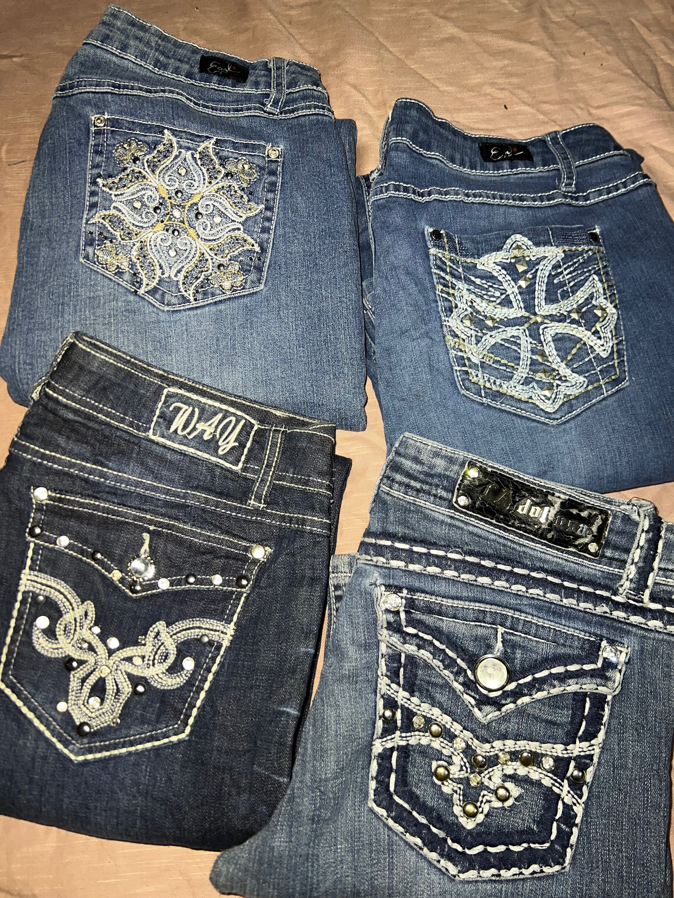 LA ideal jeans And other mix embroidery jeans BN022