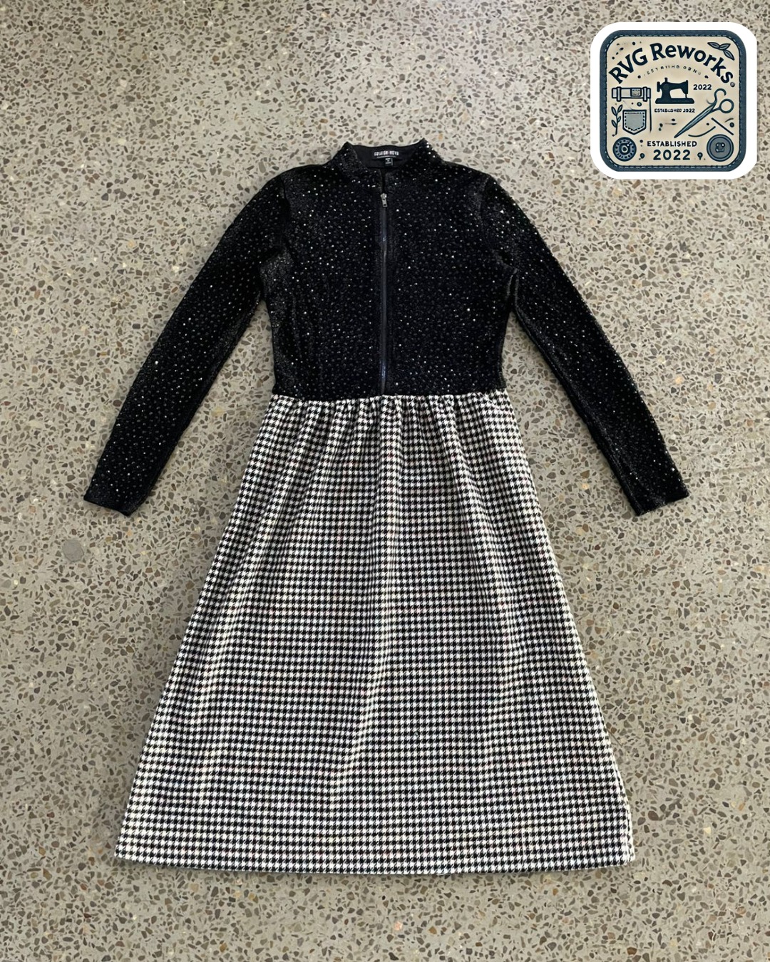 Robe en tweed recyclé