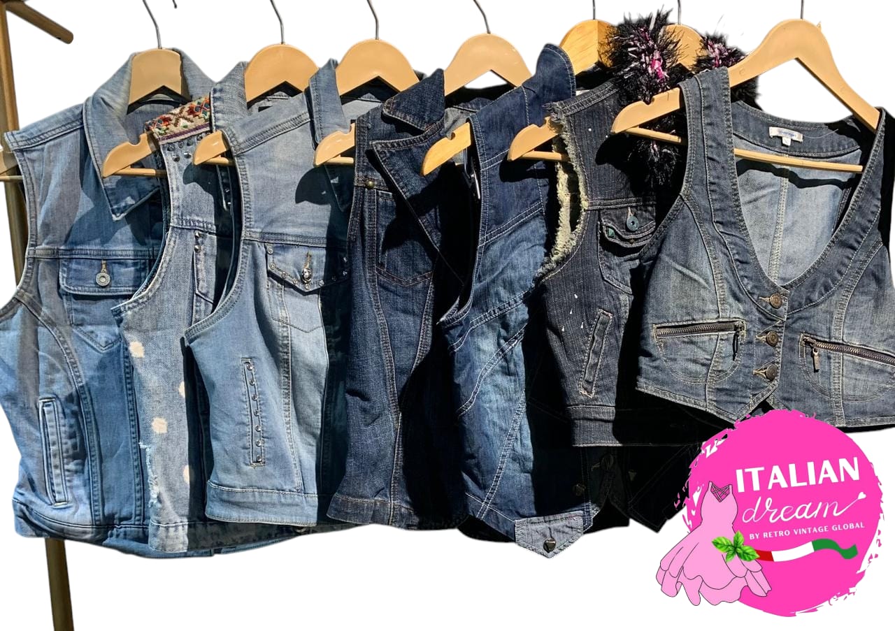 Y2K Dunkel Denim Weste