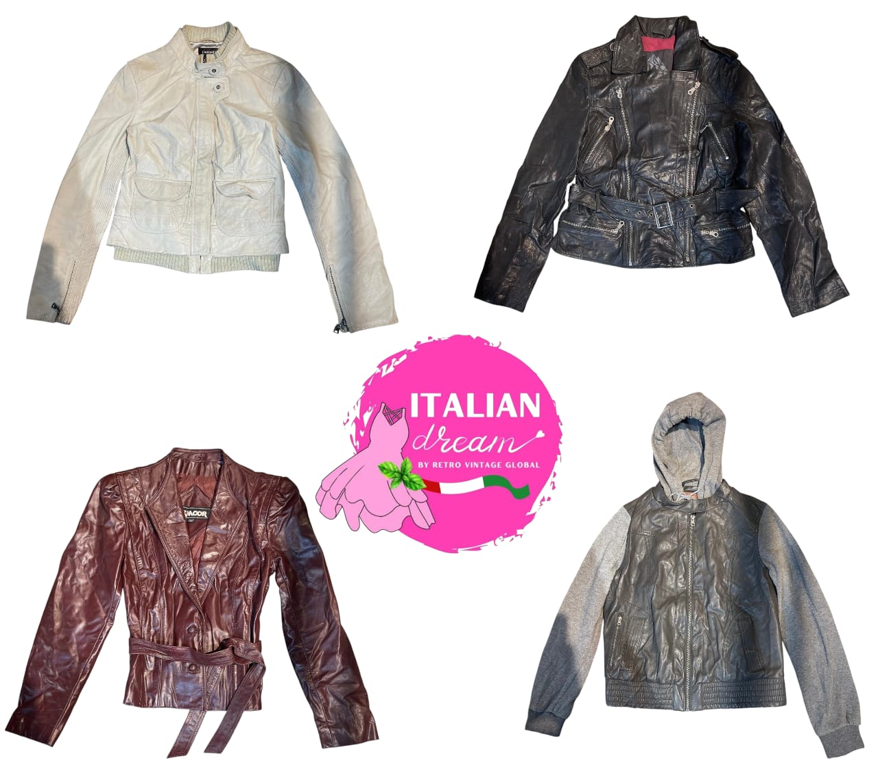 Y2K Retro-Stil Lederjacke