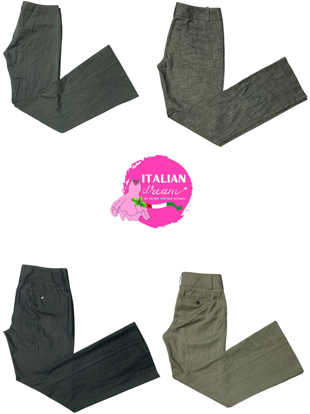 pantalons poly couleur sombre y2k