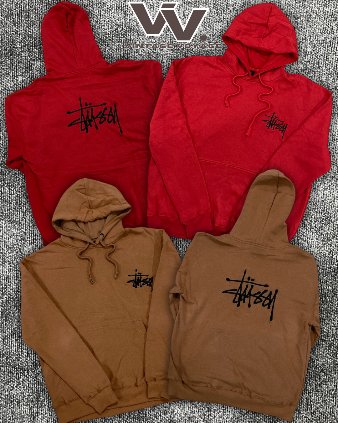 Stussy überarbeiteter Stil Mix Farb gestickte Pullover Hoodies #2212