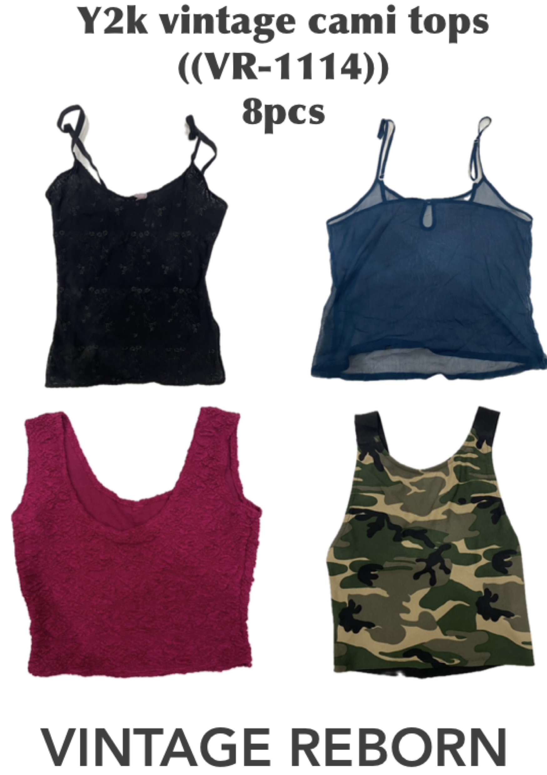 Y2K vintage Vibe Check: Vintage Cami Bundle (VR-11..