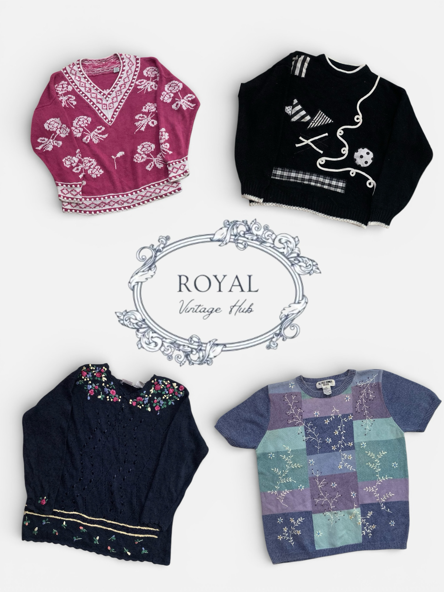 ヴィンテージ / Y2K コテージコア ヴィンテージ ニットセット