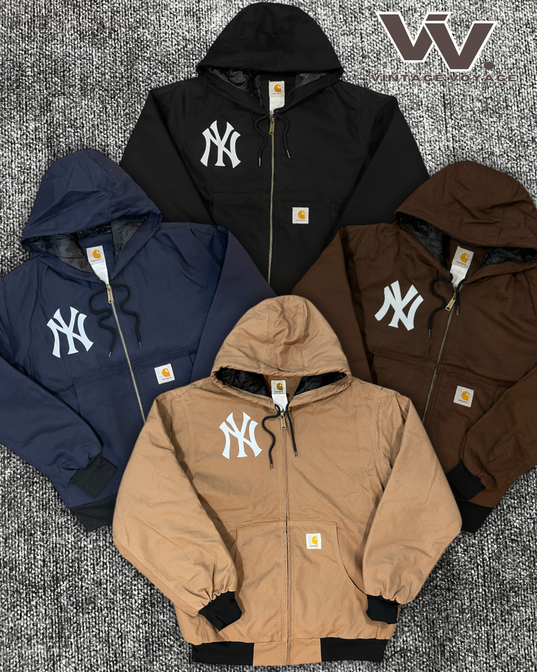 Carhartt x Yankees reworked style mix colour active jackets #2212