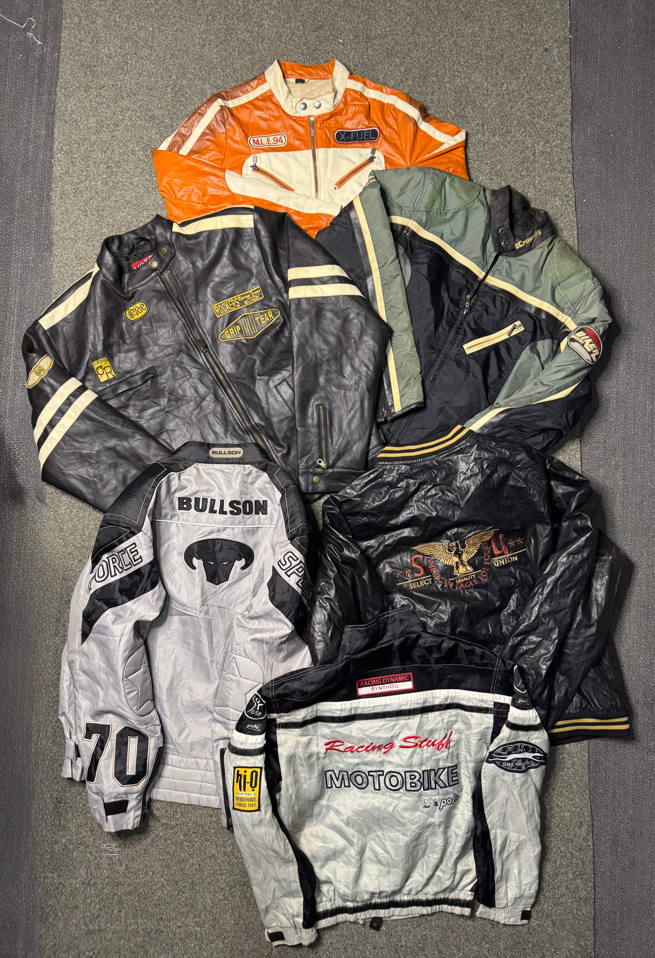 Leder-Motorradjacken