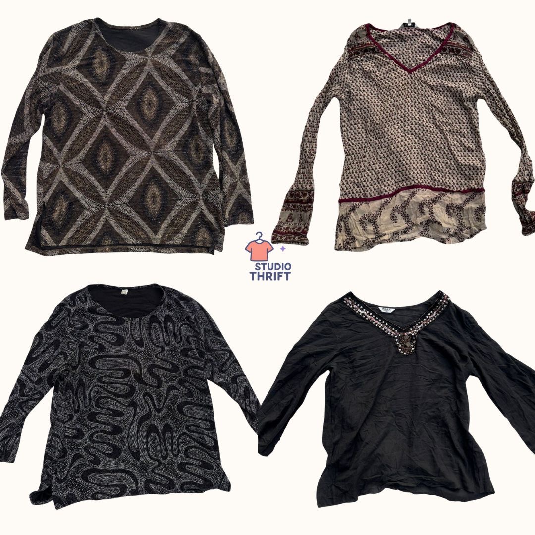 Y2K Gothic Grunge Maglietta a Maniche Lunghe Bundle(FS-007)