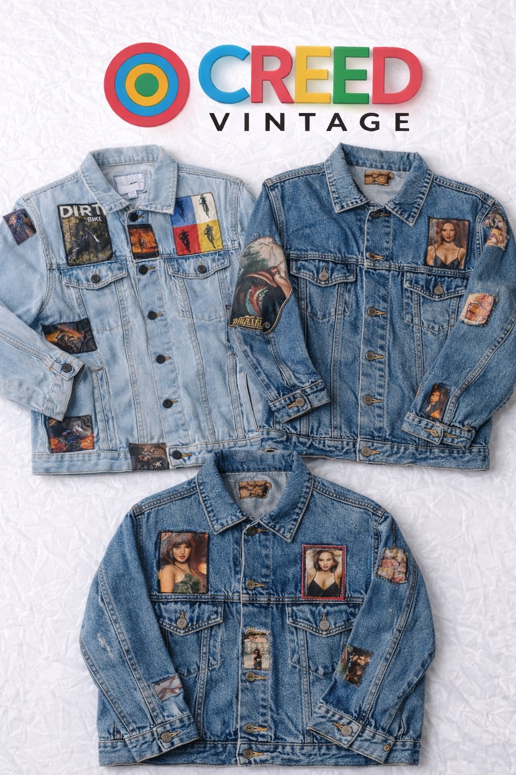 CR5692 Upcycled Music Patch Jackets