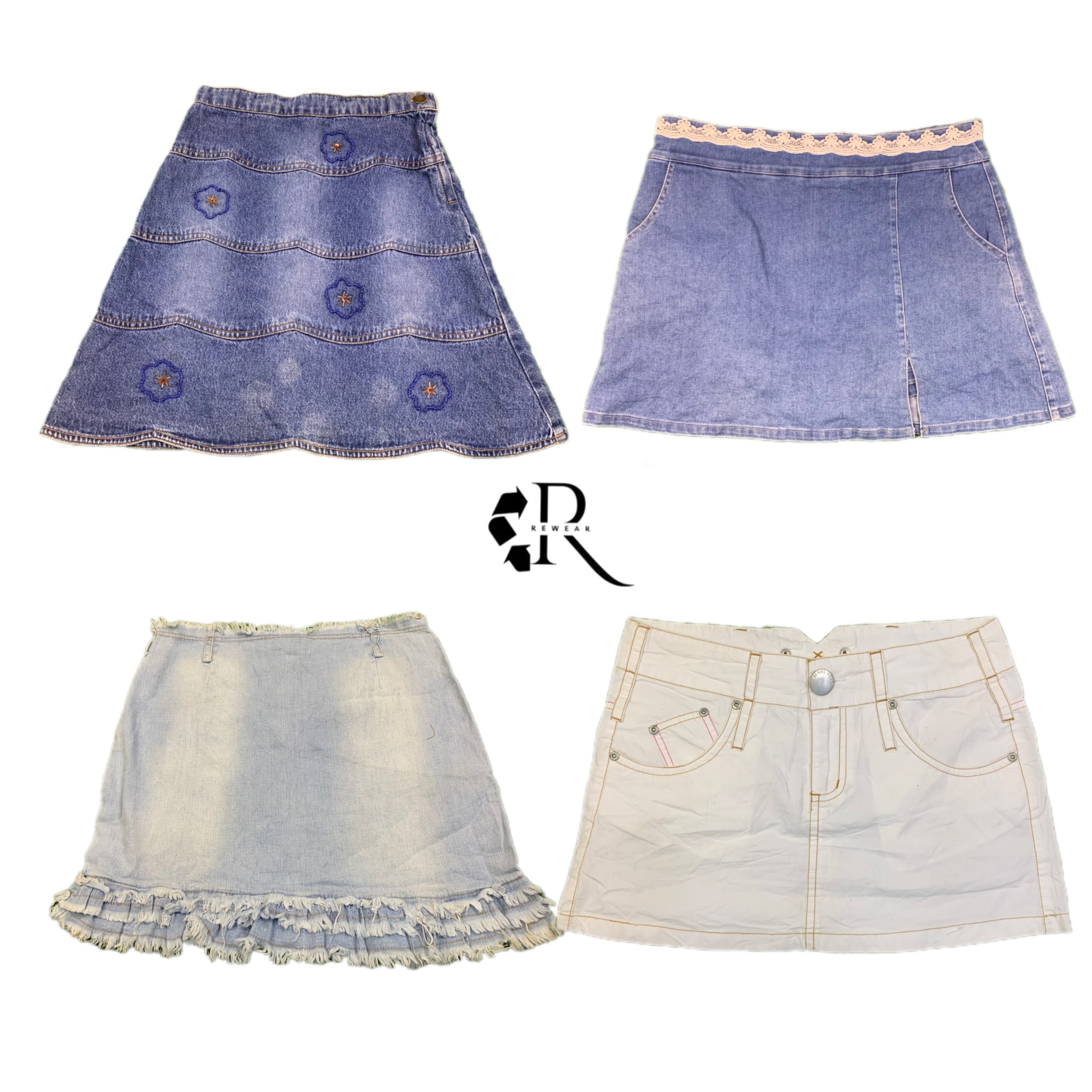 Y2K NYC IT Girl Denim Midi Skirts RW-1399