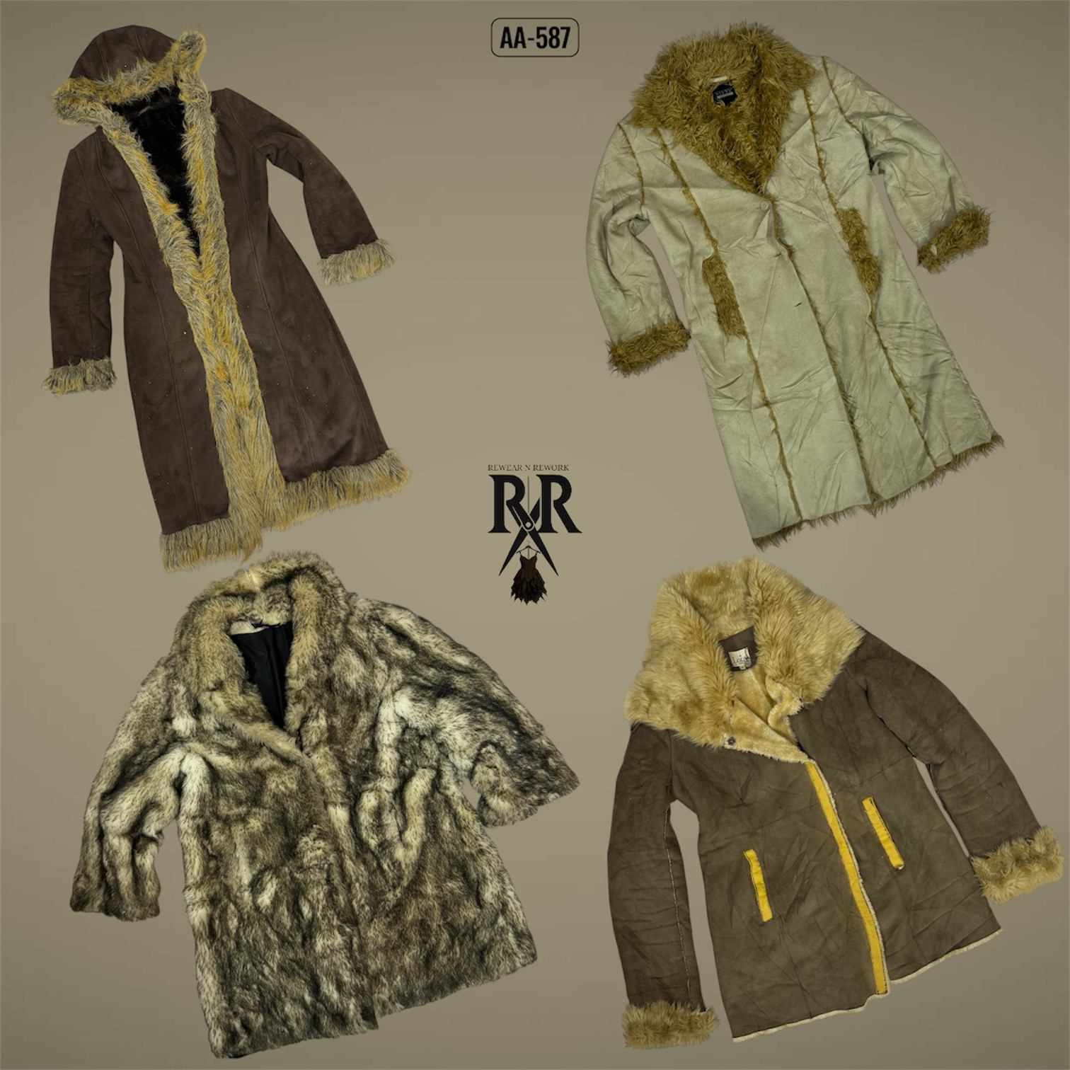 Y2K The Vintage Vibe アフガンコート (AA-587)