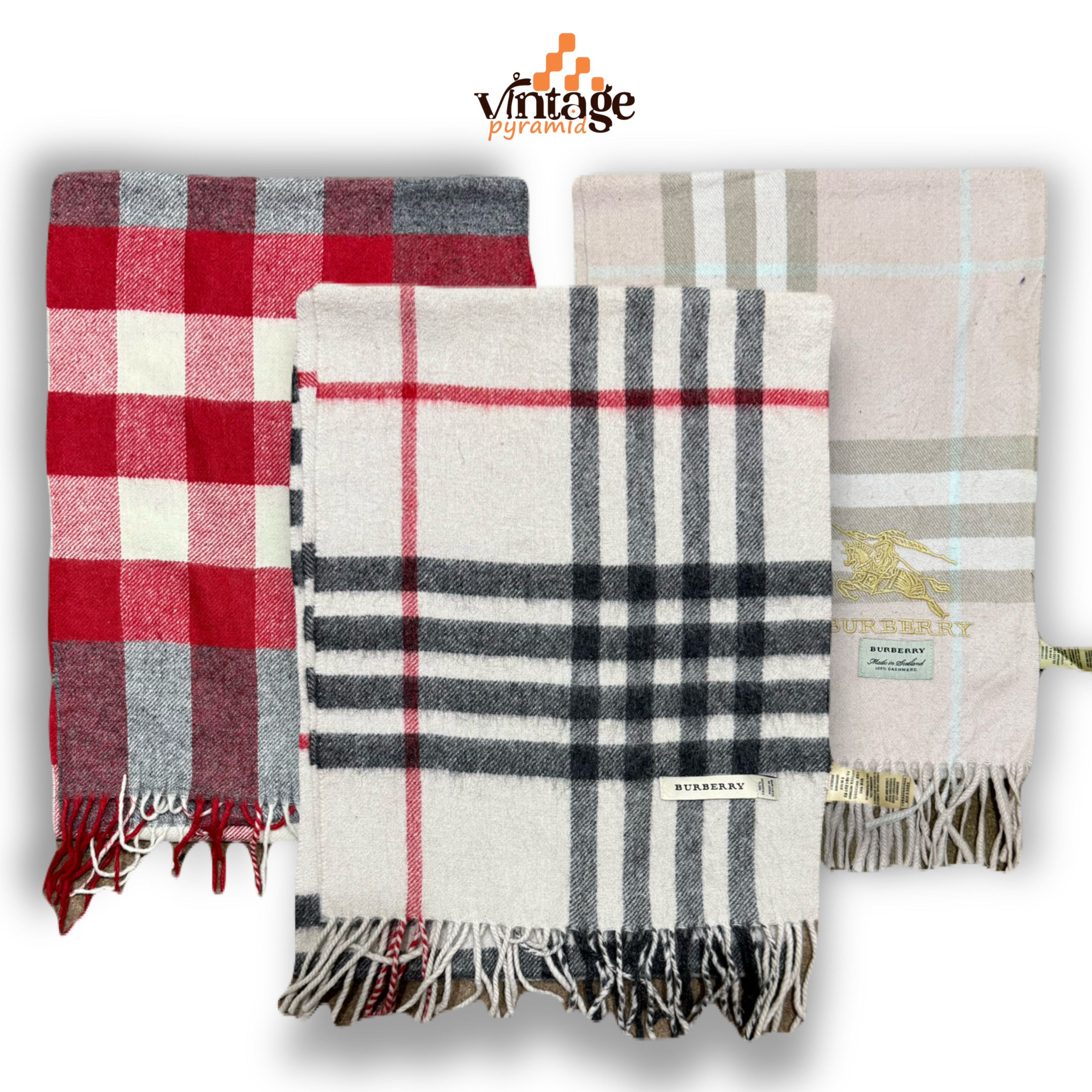 VPX778 Écharpes Burberry 100 % Authentique Laine d'Agneau & Cachemire