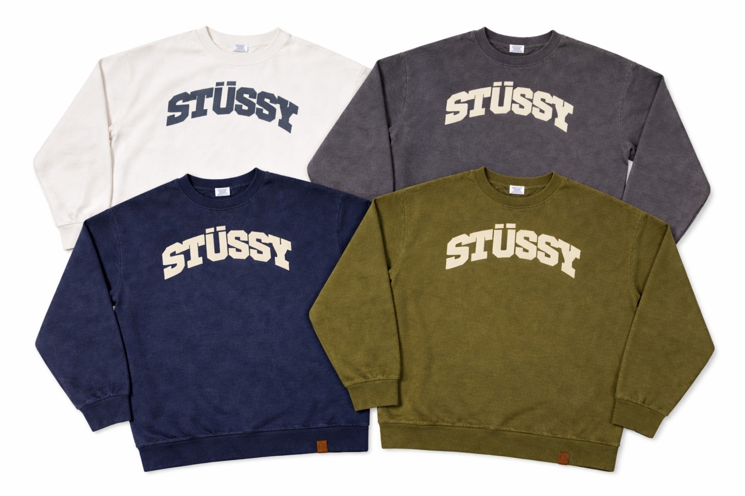 Sudadera de cuello redondo Stussy estilo CR1 Remake.