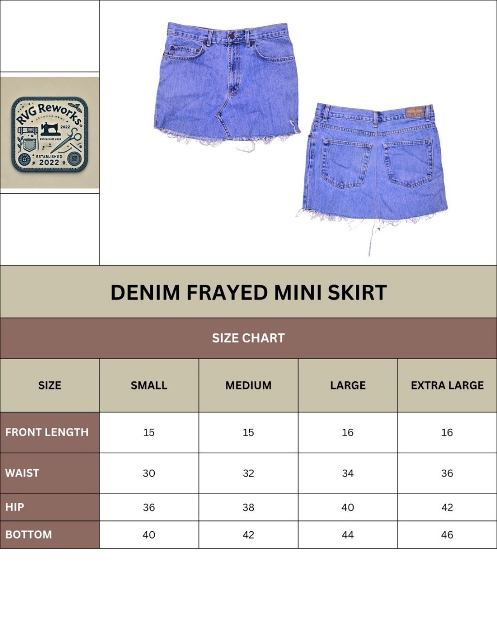 Upcycled Denim Fringe Skirt