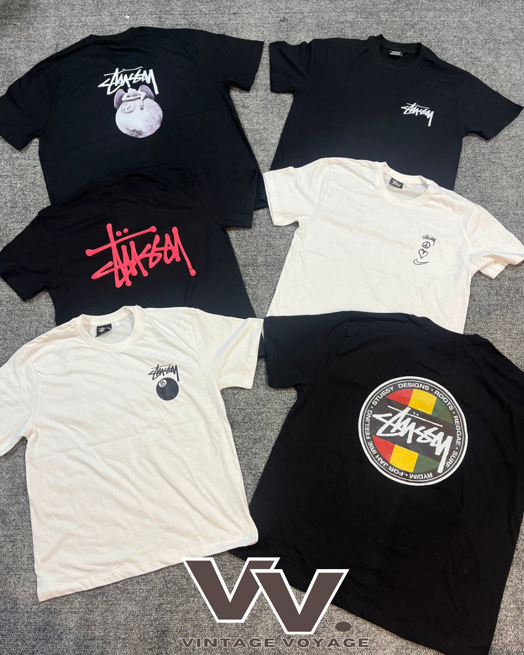 Stussy reworked style printed T-shirts #2312