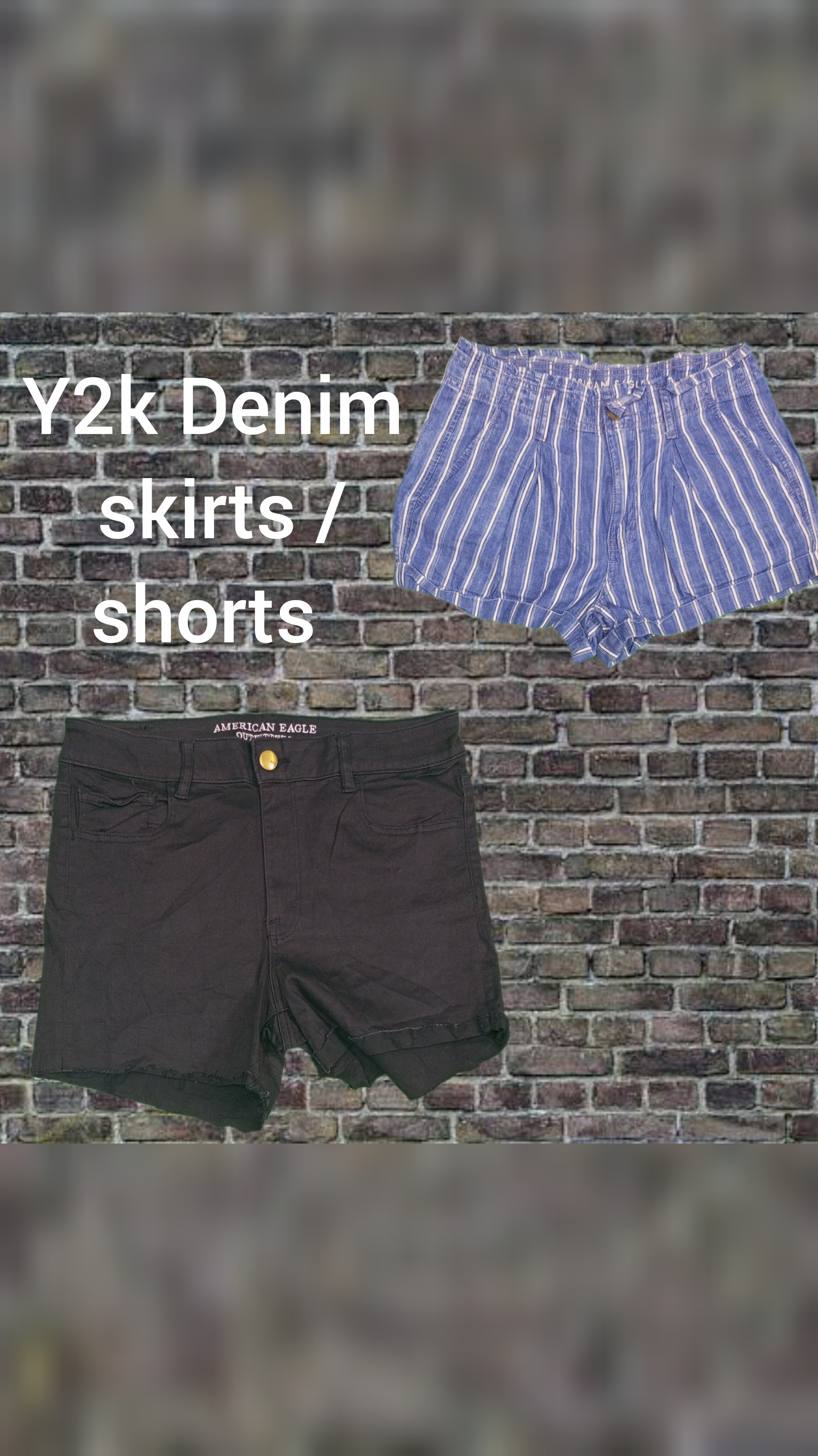 Y2k Denim shorts and skirts