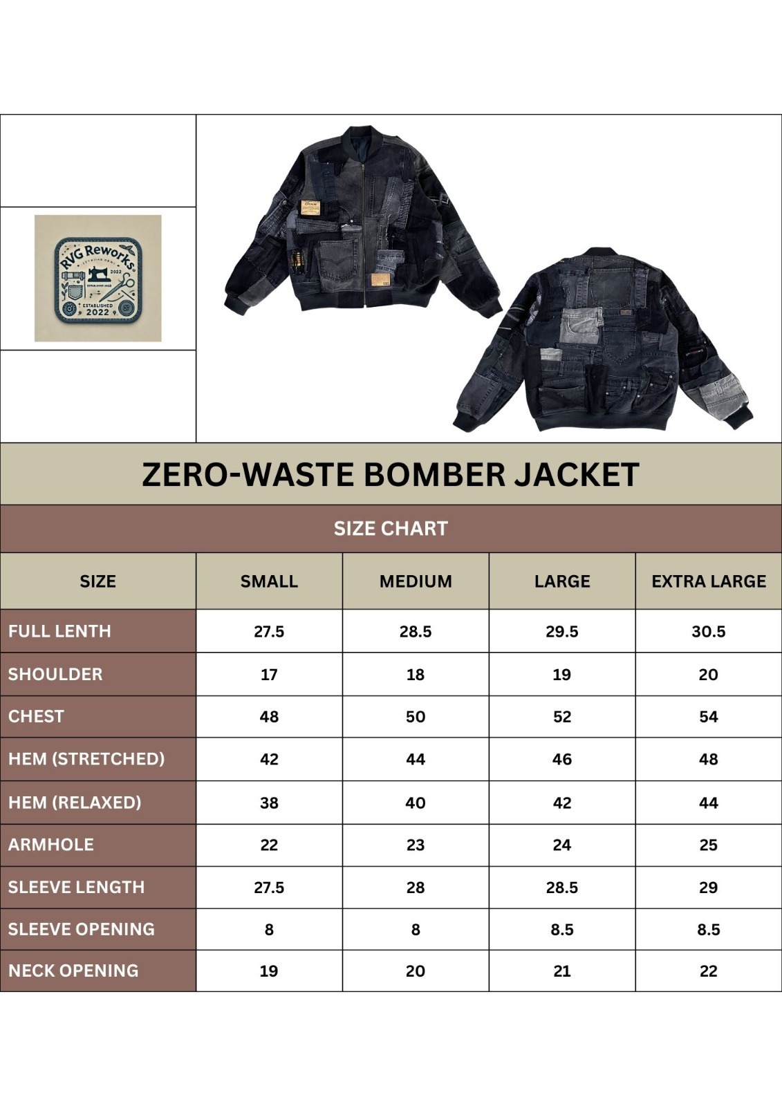 Giacca Bomber in Denim Riciclato Zero Spreco