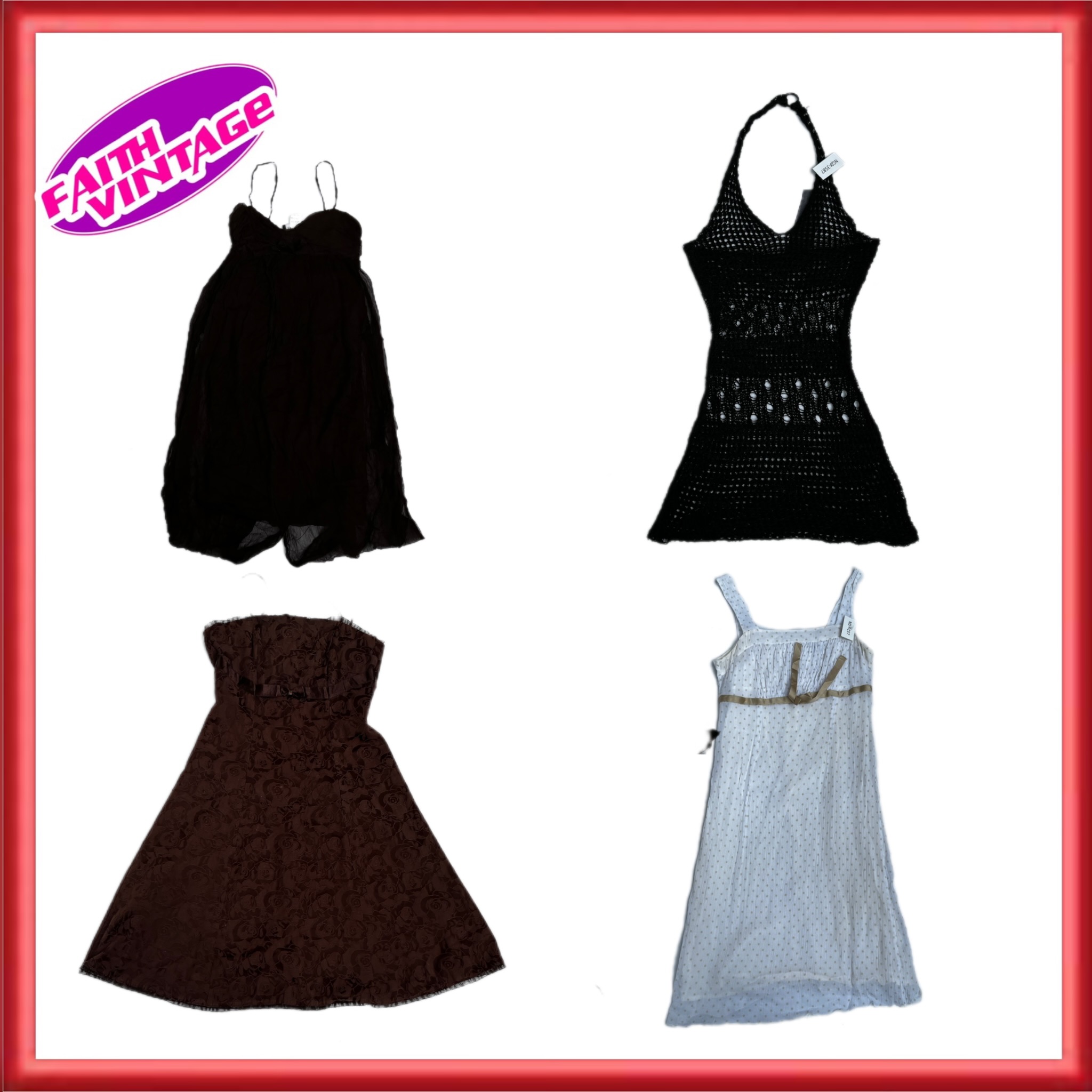 Cocoa Contrast Y2K Mix Dresses (FV-261)