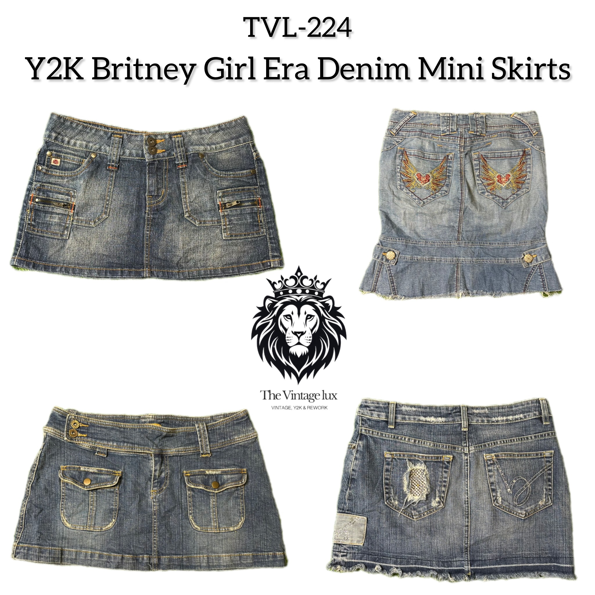 Y2K Britney Girl Era Denim Mini Röcke (TVL-124)