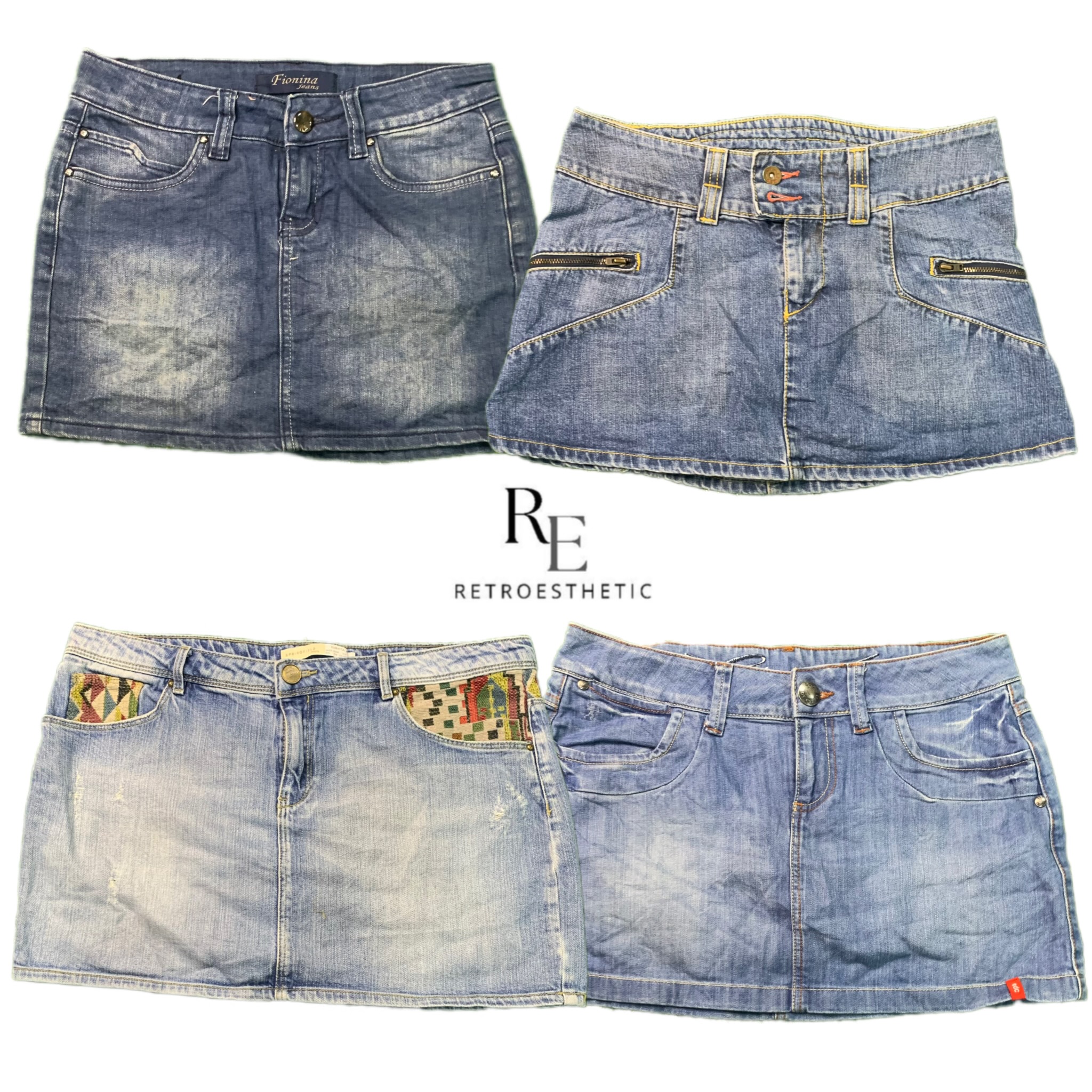 Y2K Cybet Era Girl Denim Sexy RE-2664