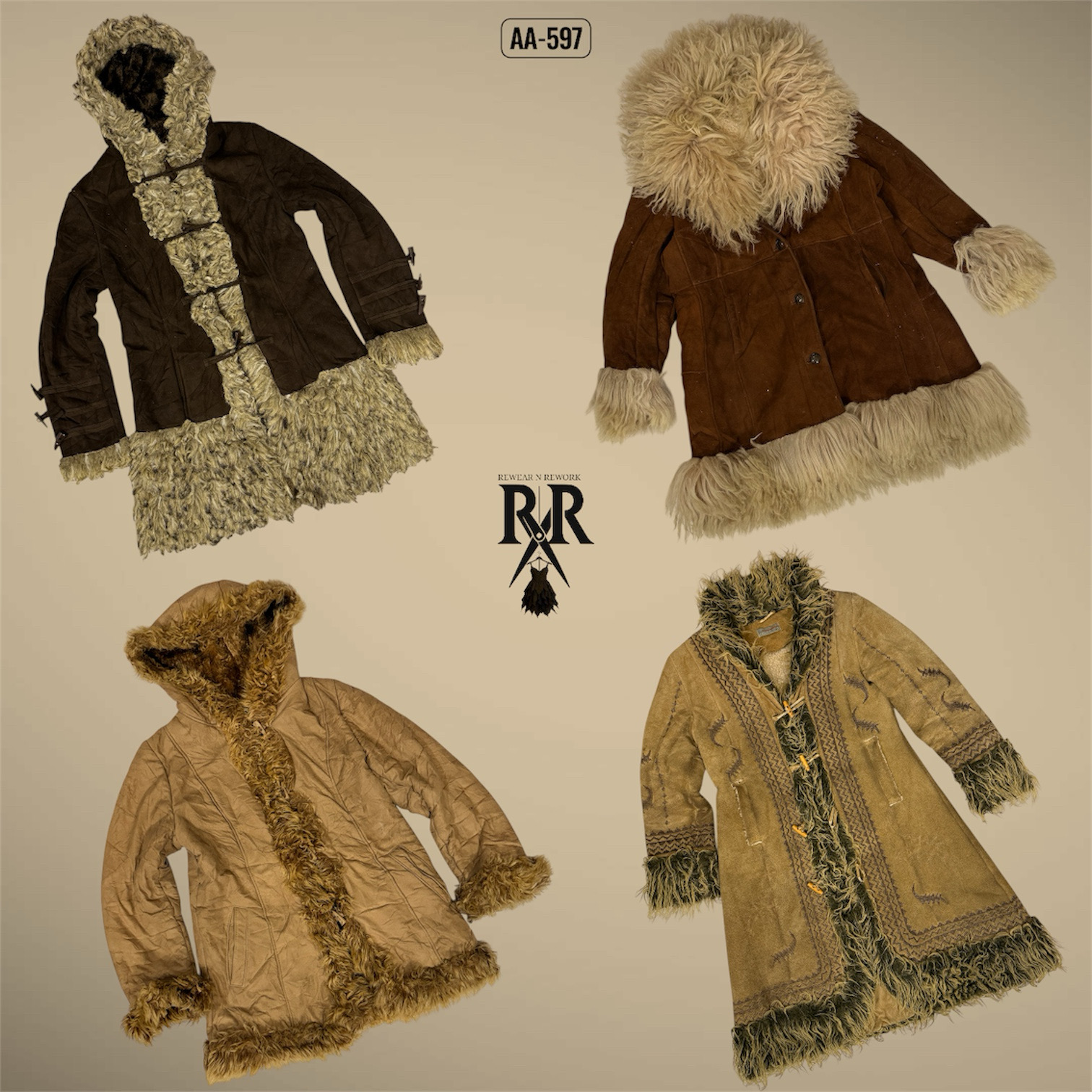 Y2K The Vintage Vibe Mix アフガンコート (AA-597)