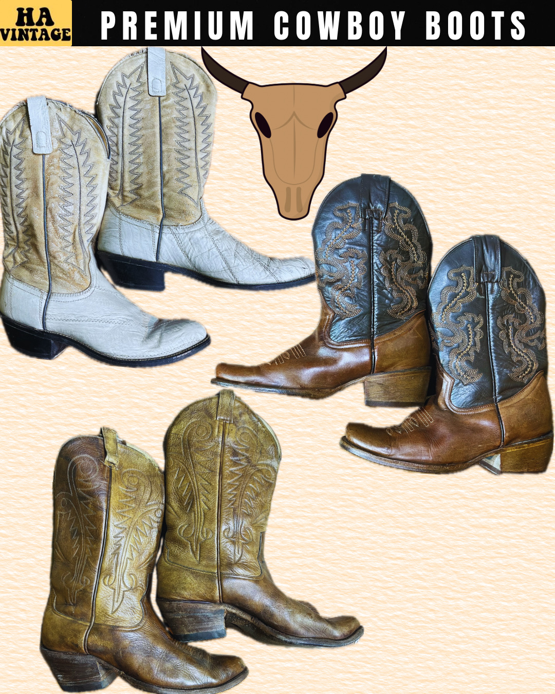 Botas de vaquero de piel premium